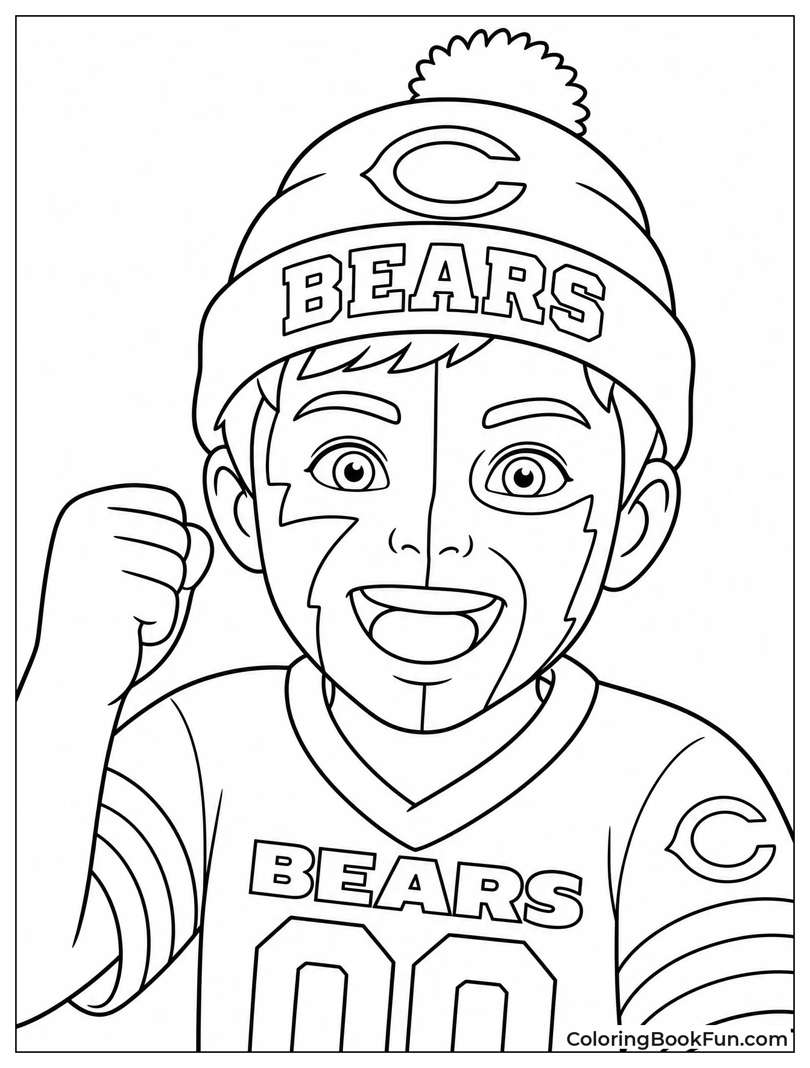 Kid Shows Painted Face Proudly
