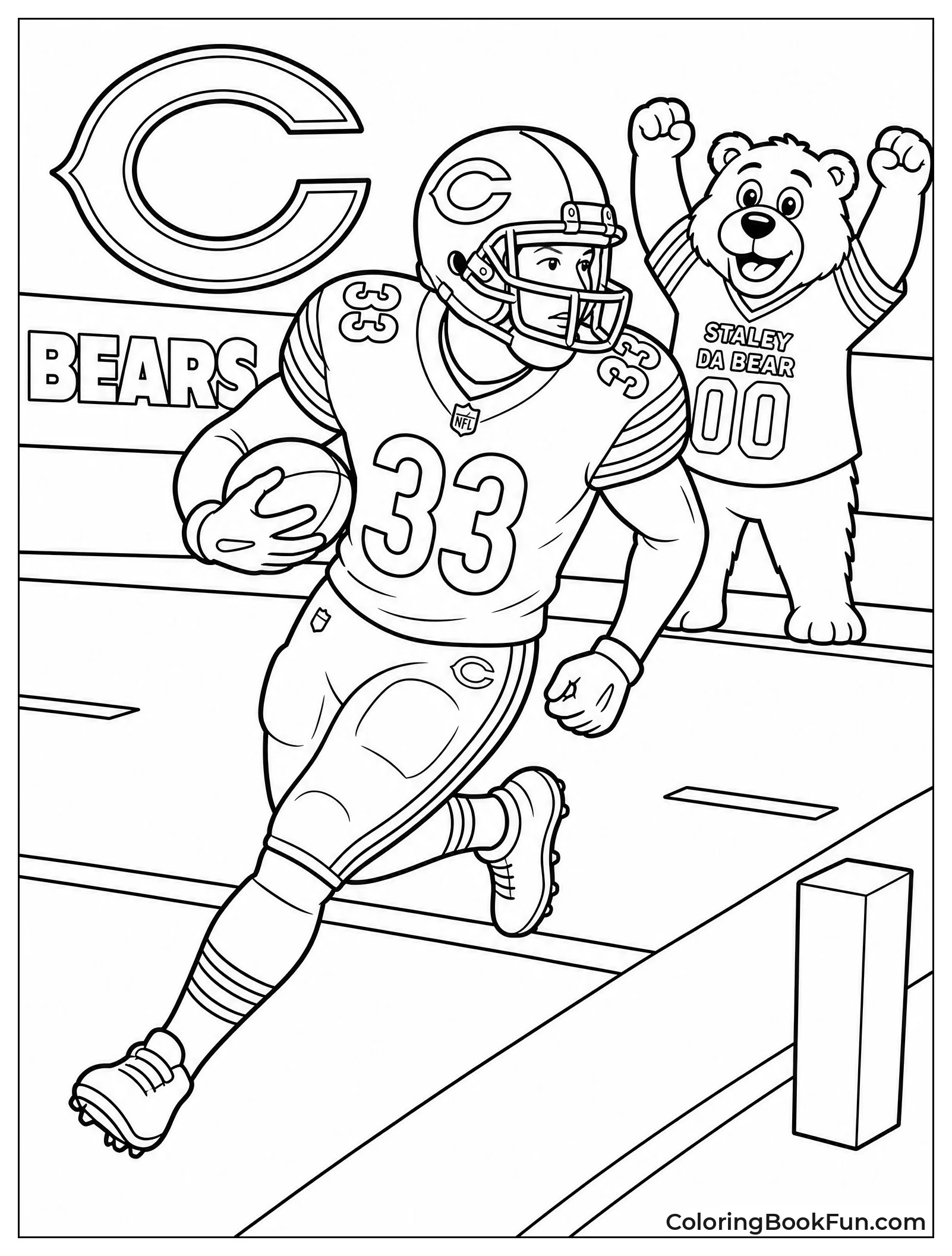 Player Runs After Big Interception