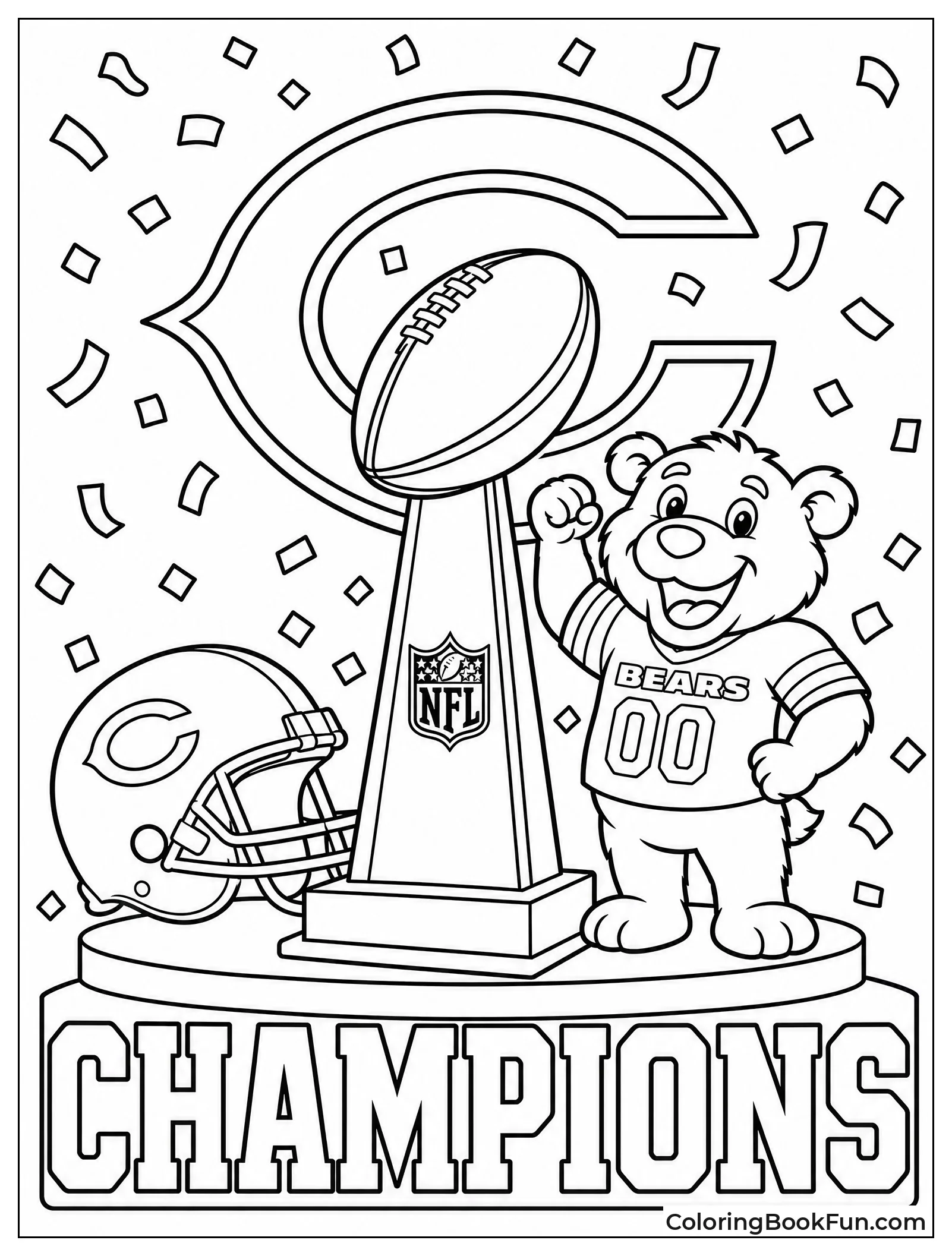 Trophy Stands with Bears Logo