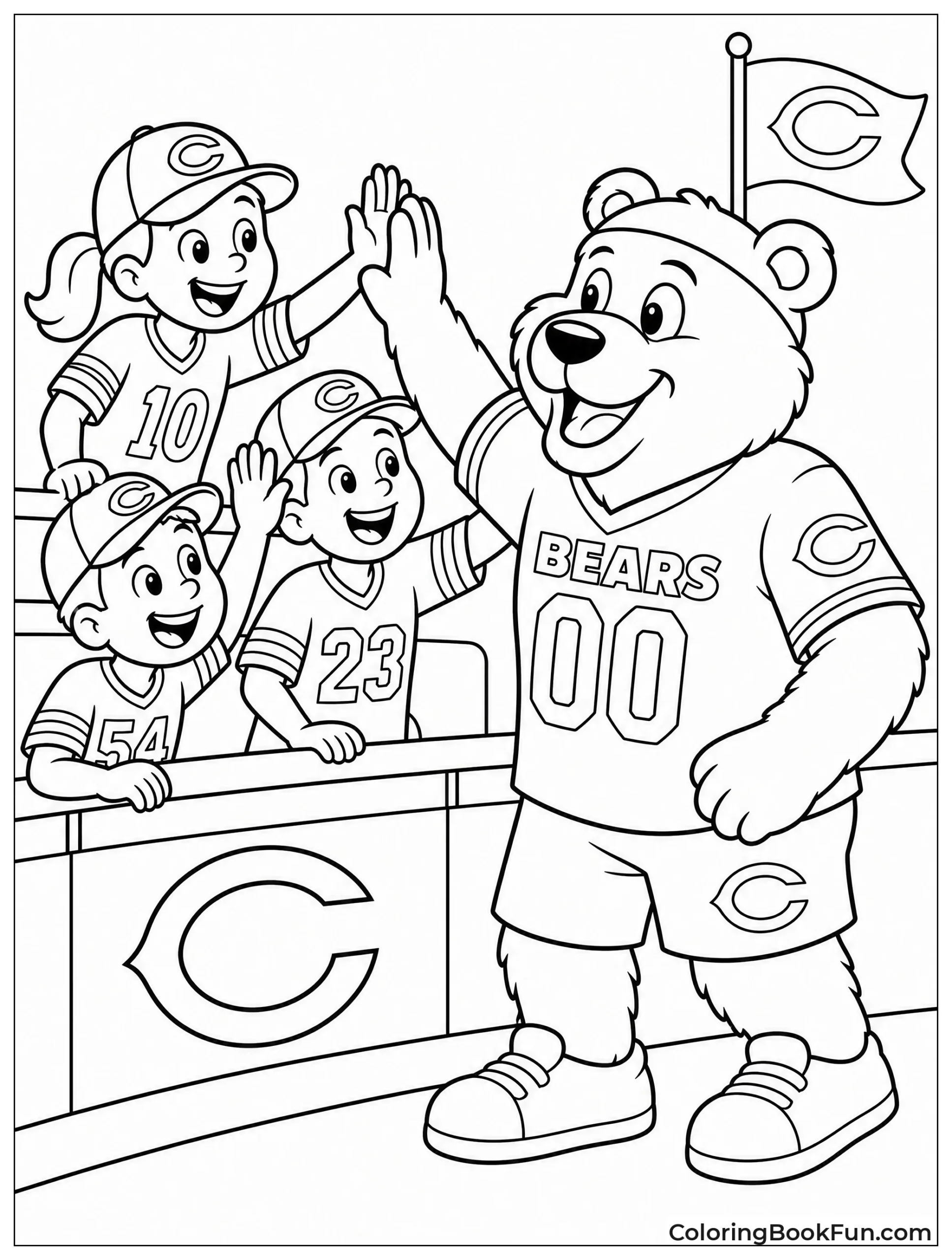 Bear High Fives Young Fans
