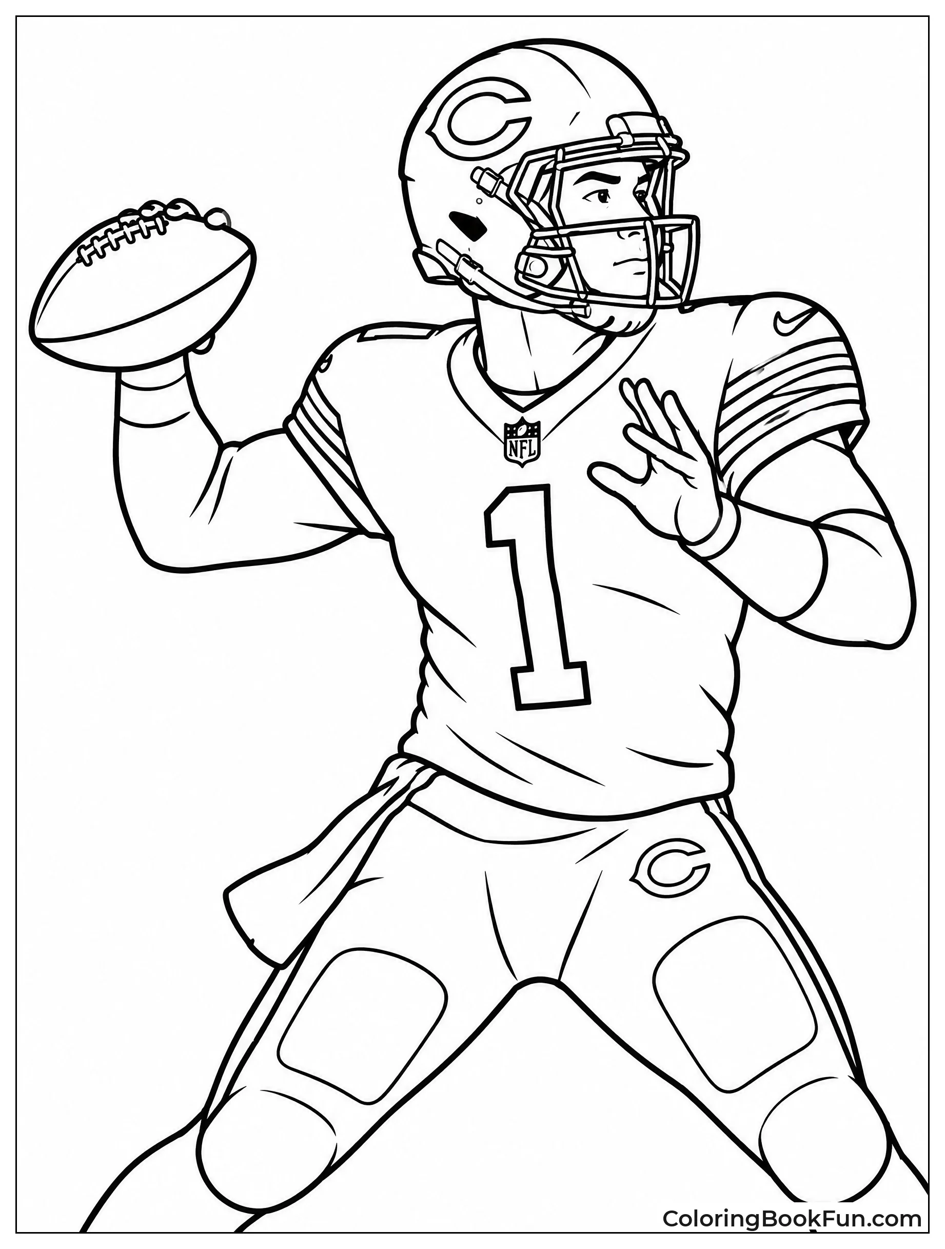 Quarterback Throws Perfect Spiral Pass