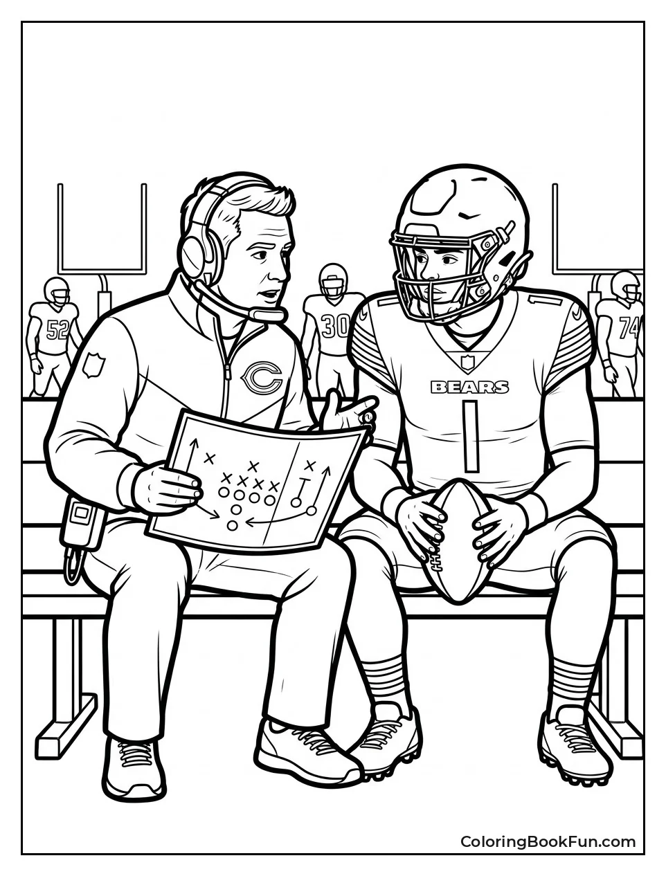 Coach Shows Play to Team