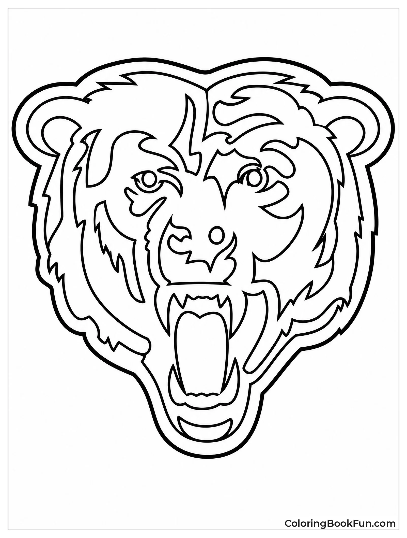 Simple Bear Head Outline