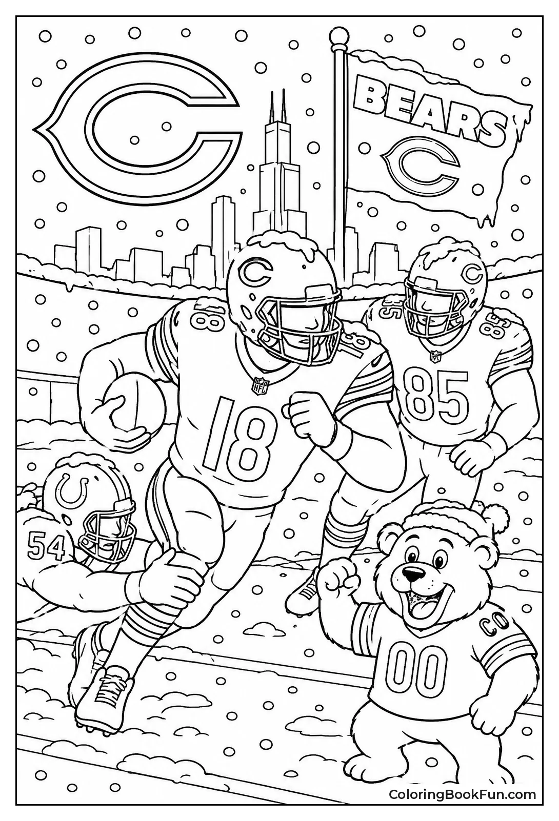 Snow Falls on Players