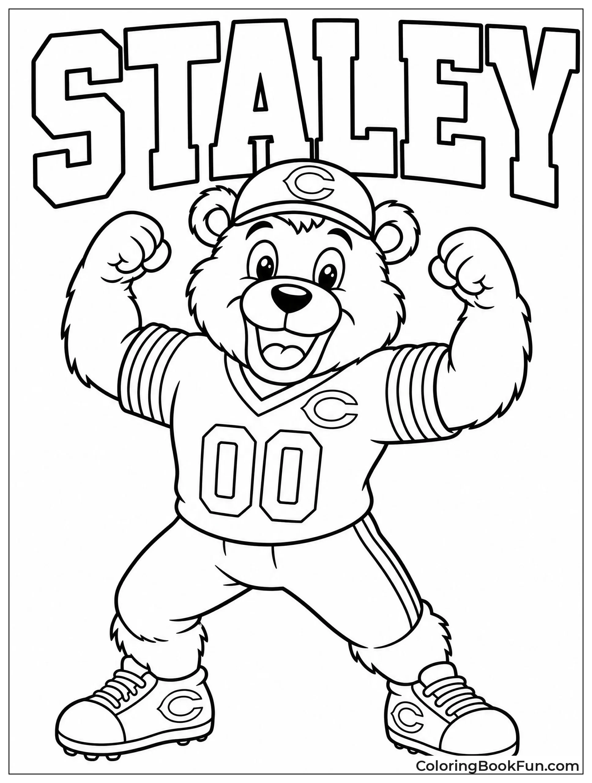 Mascot Poses in Team Colors