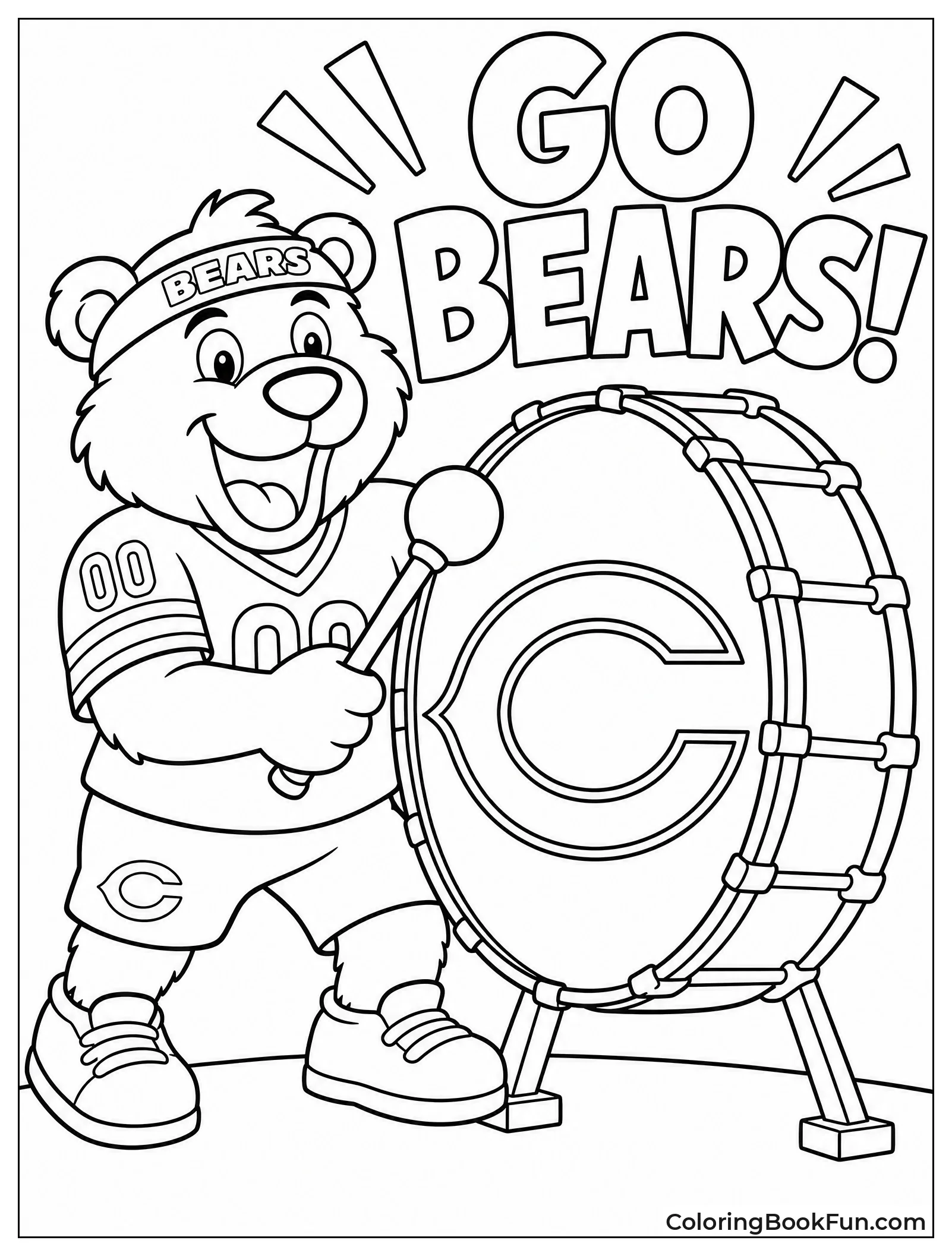 Bear Plays Drum for Fans