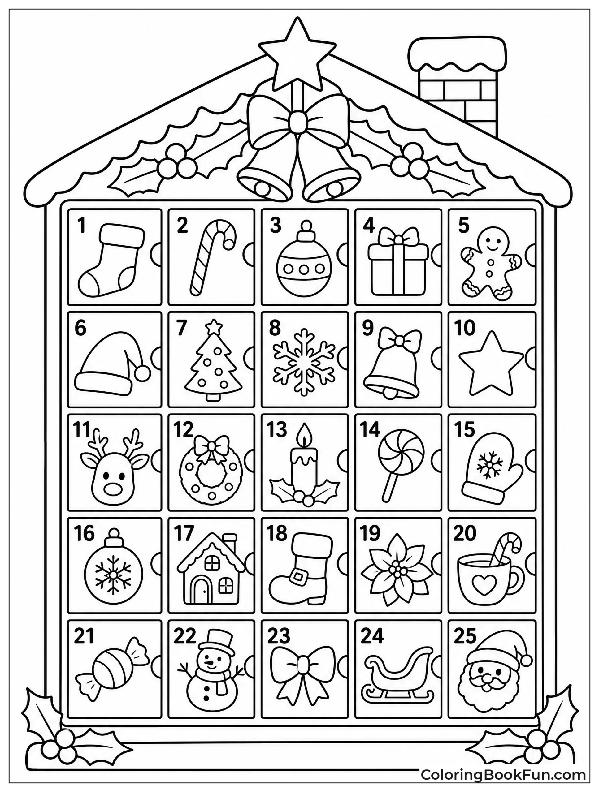 Advent Calendar with Numbered Doors