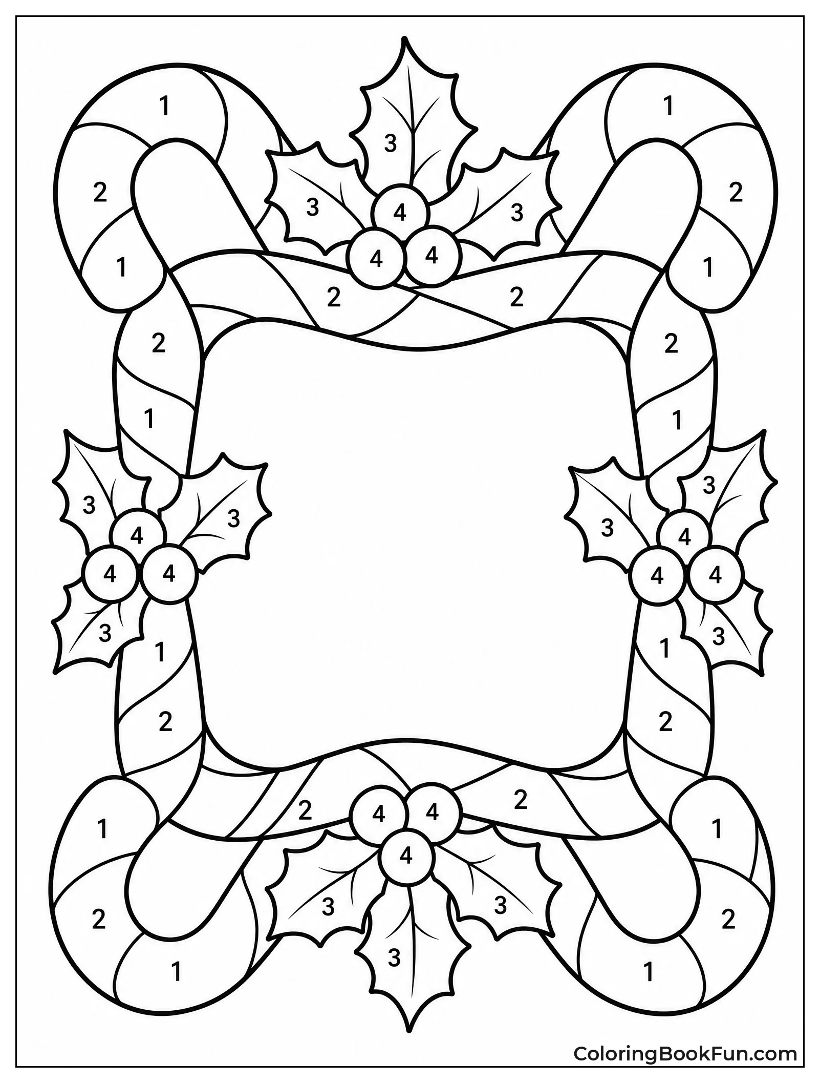 Candy Canes Forming Decorative Border