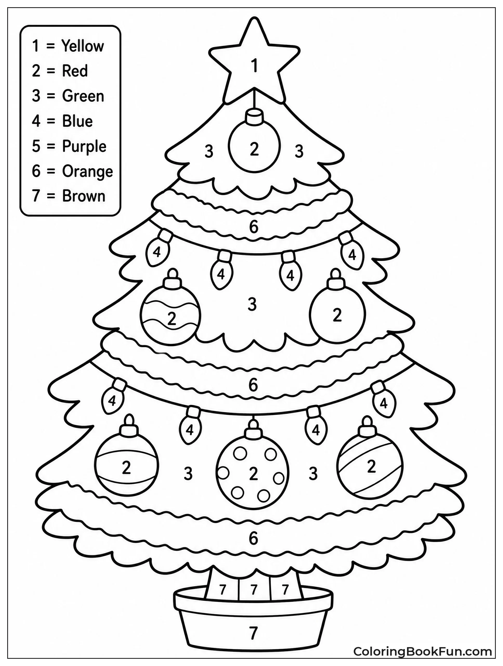 Christmas Tree Covered in Lights and Ornaments