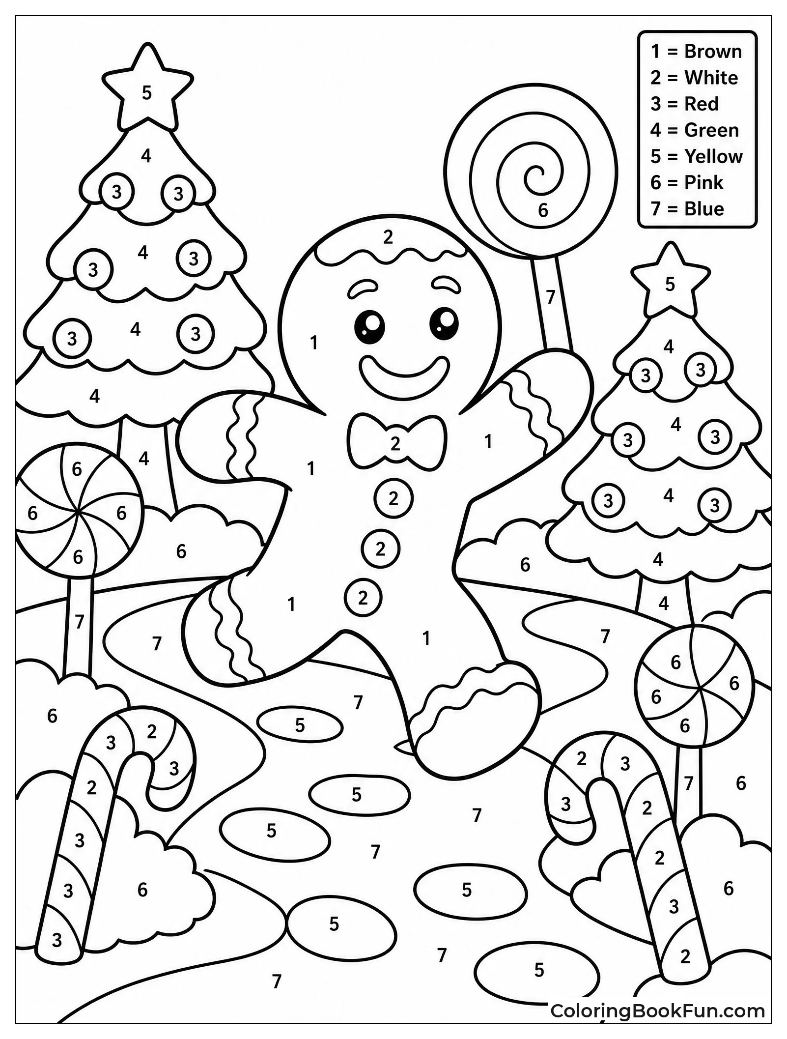 Gingerbread Man Running Through Candy Forest