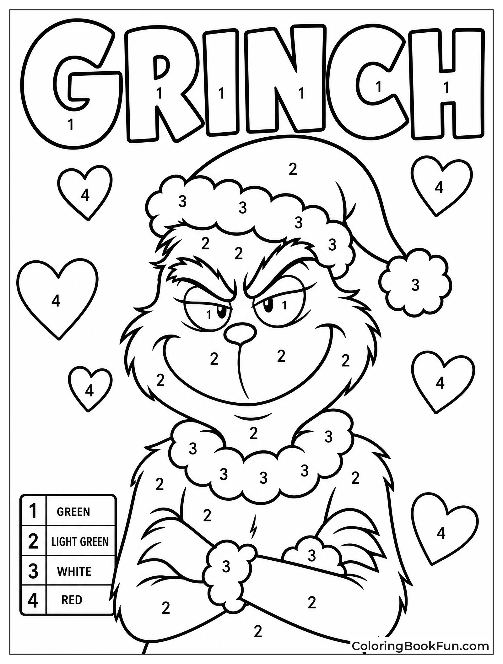 Grinch Wearing Santa Hat and Smiling