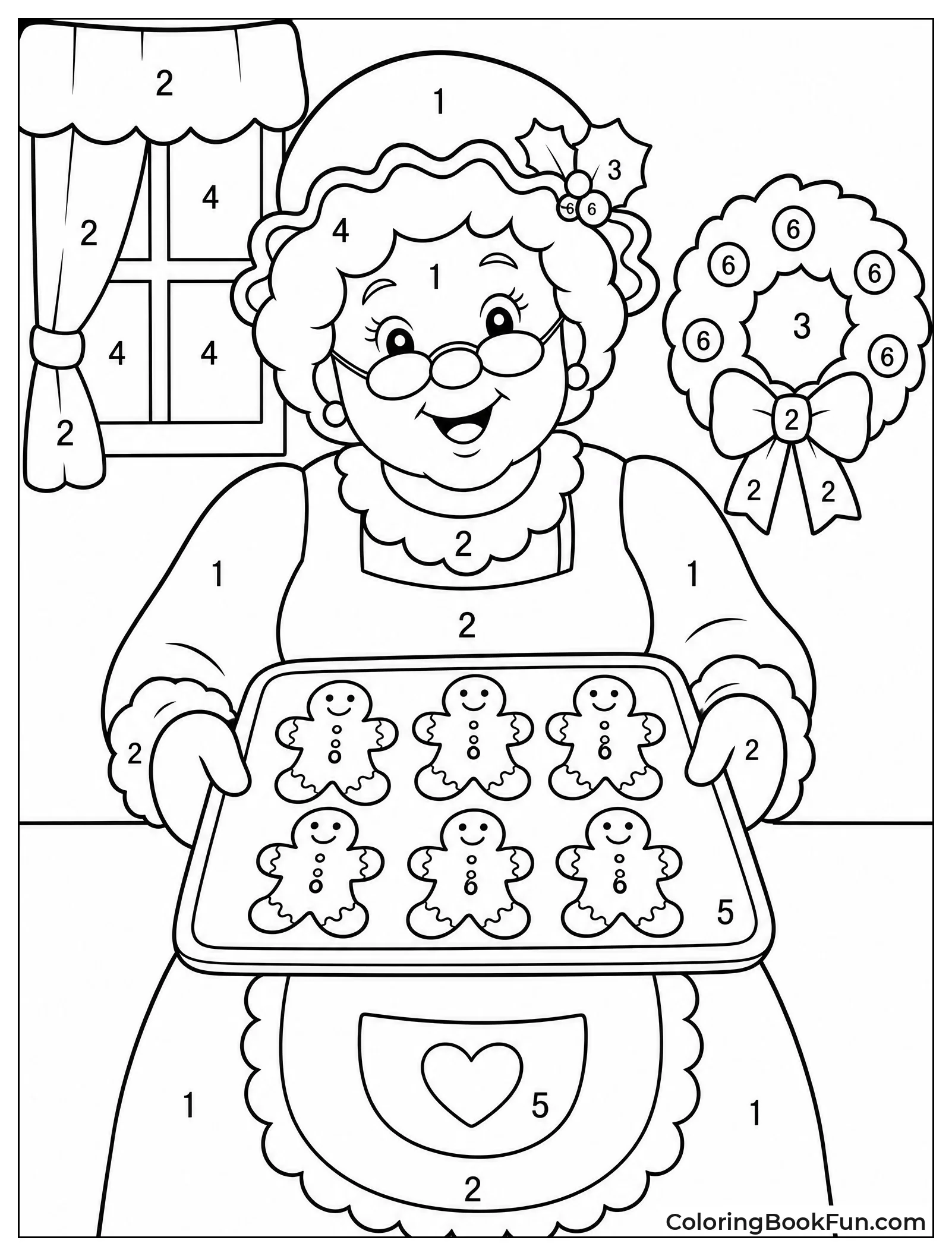 Mrs Claus Holding Tray of Cookies