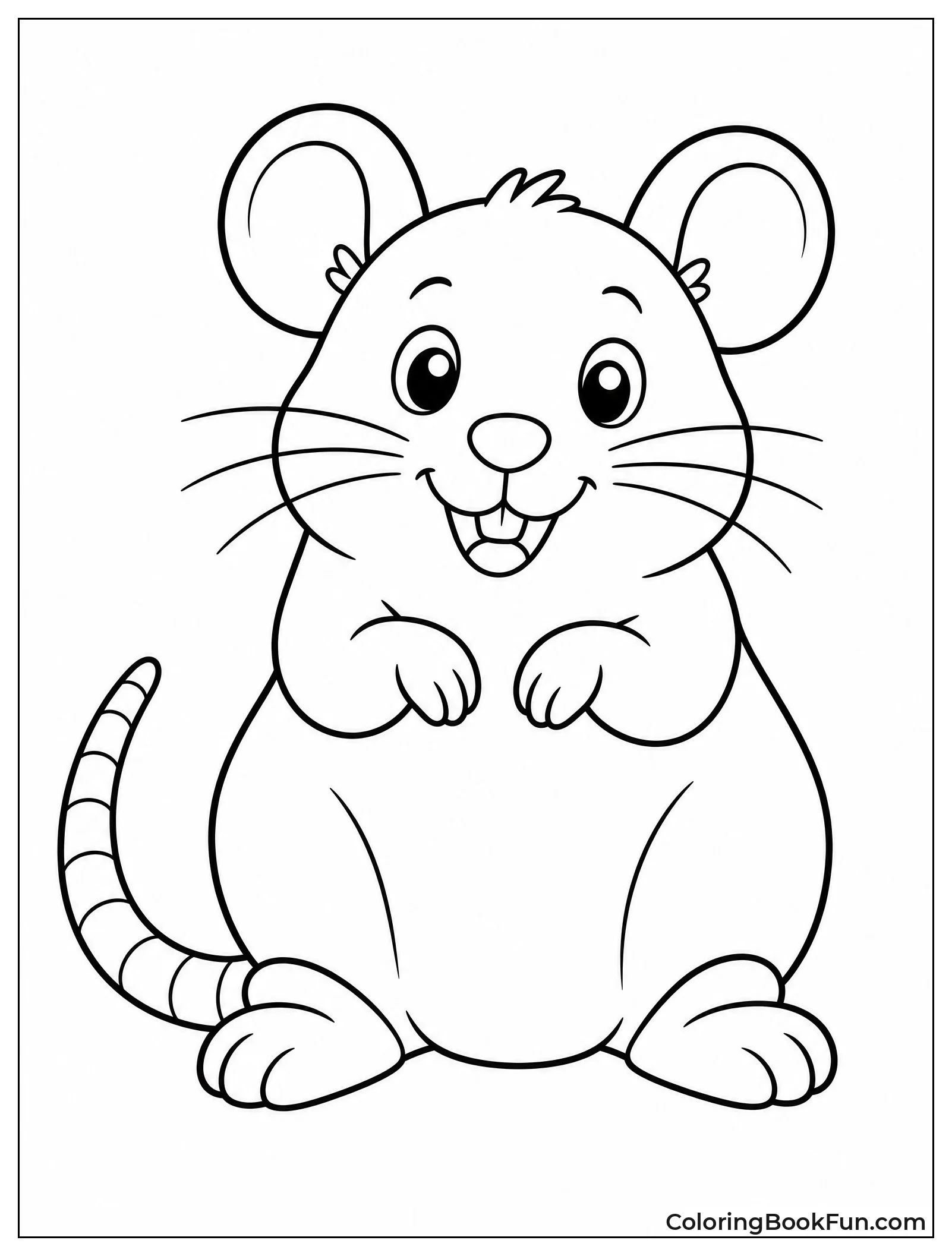 Chubby Rat Sitting Up