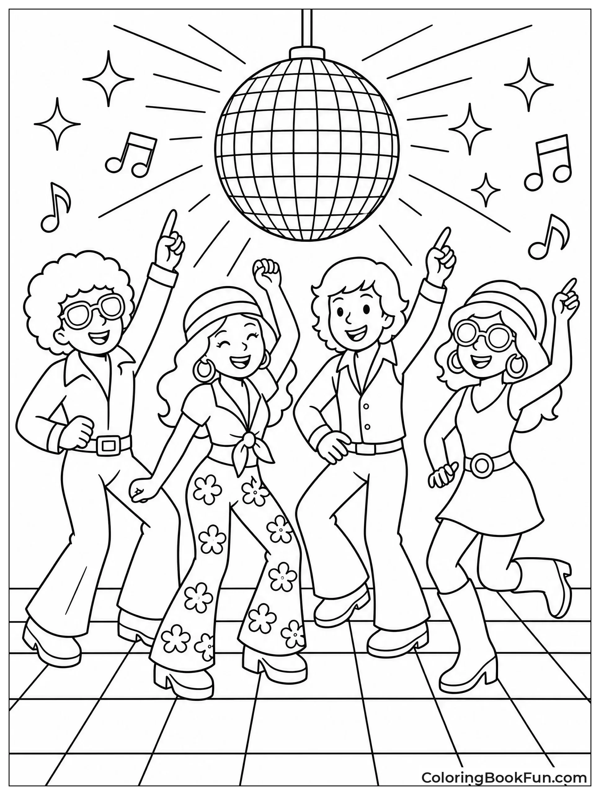 People Dancing under Disco Ball