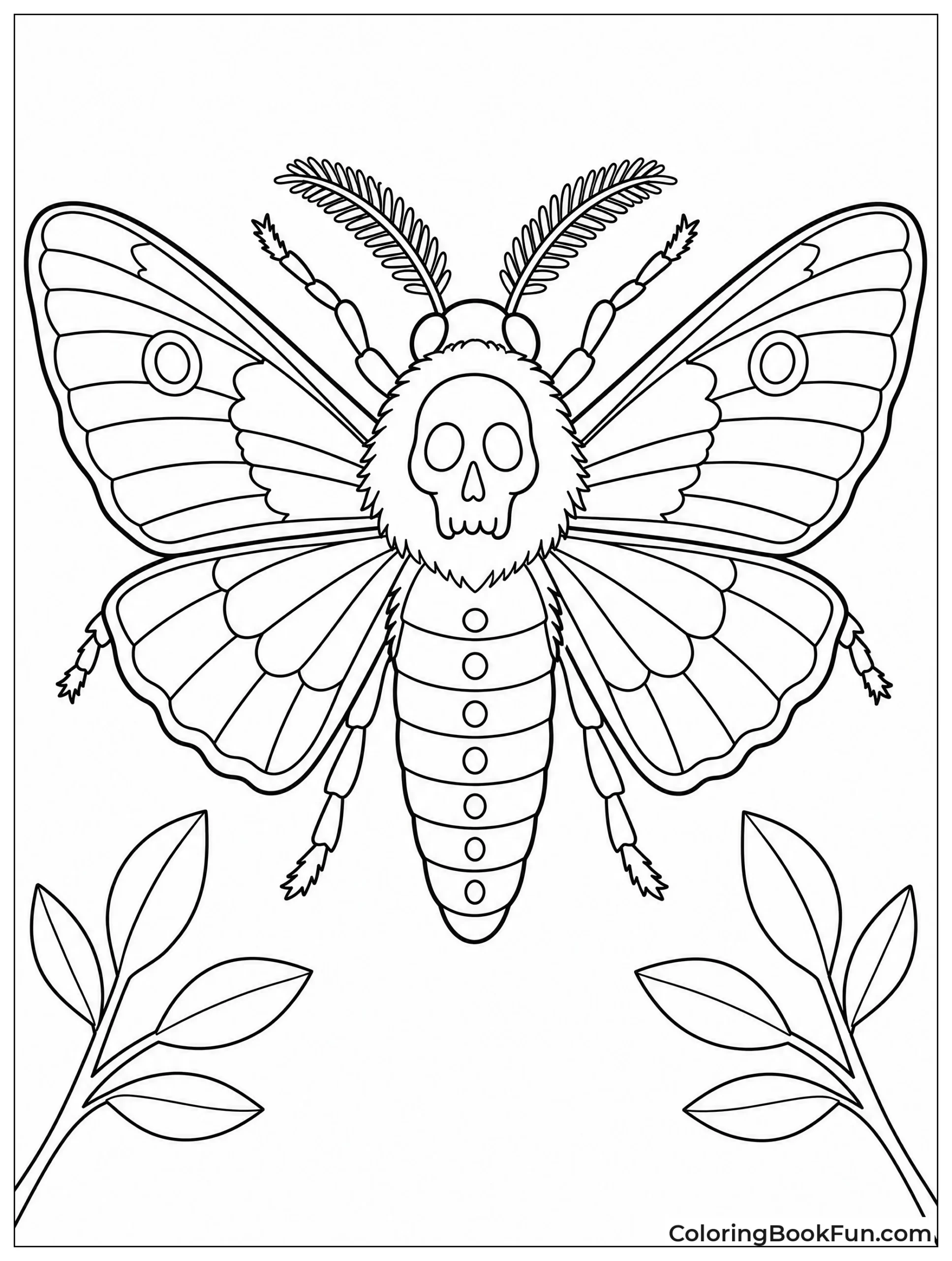 Deaths Head Hawkmoth with Skull Mark