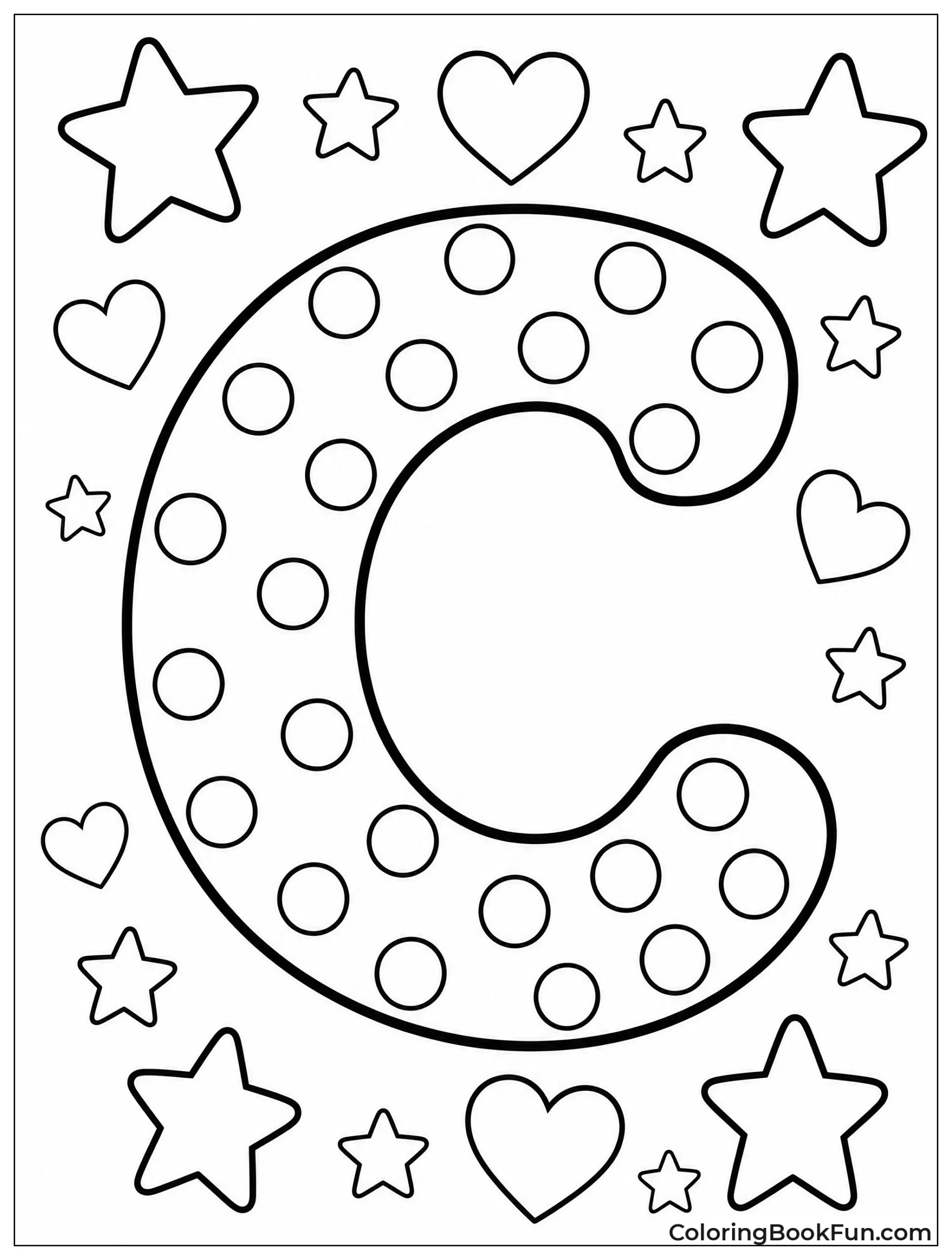 C Filled with Dots and Stars