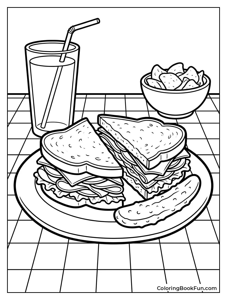 Sandwich Next to Pickle Spear