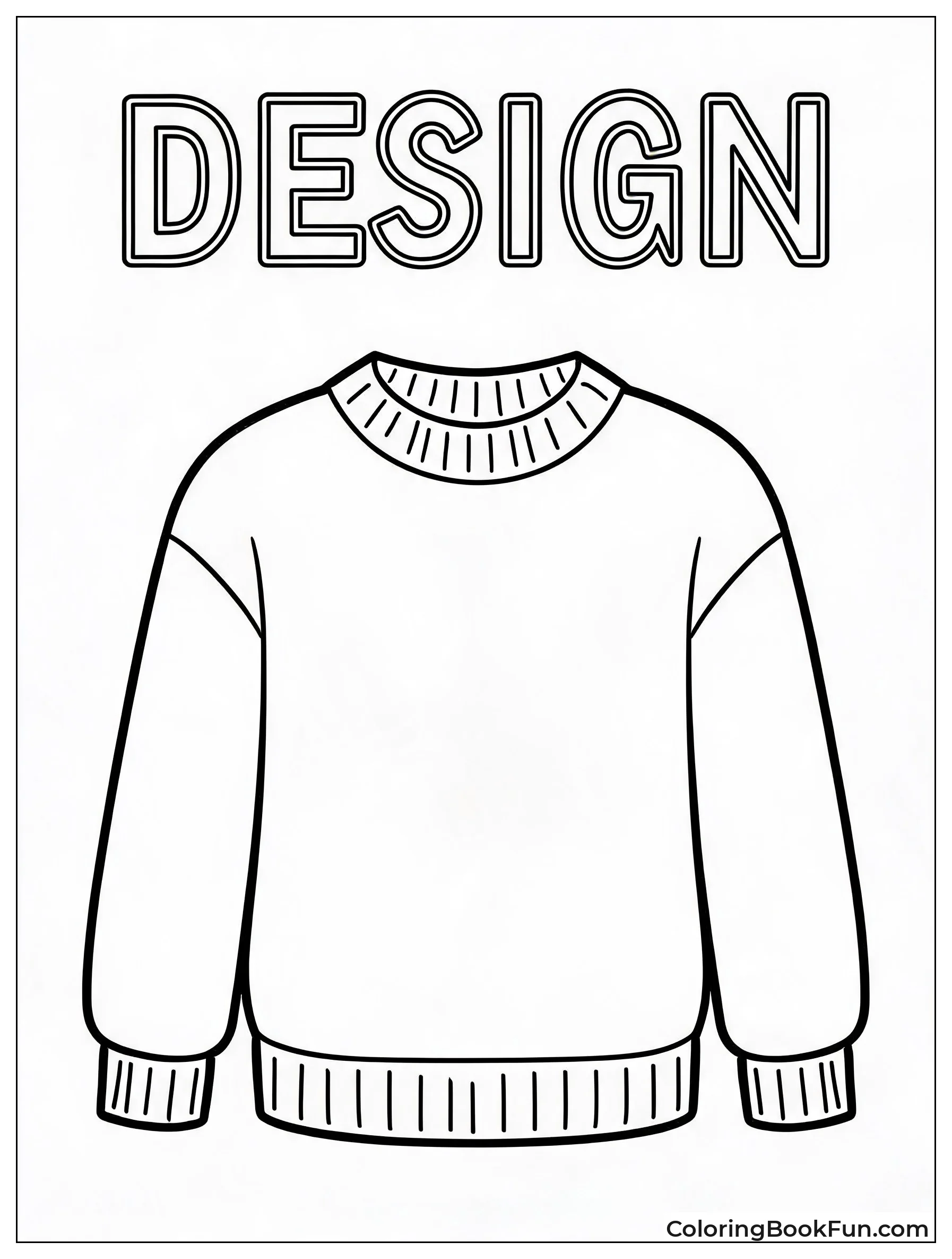 Blank Sweater Ready for Coloring