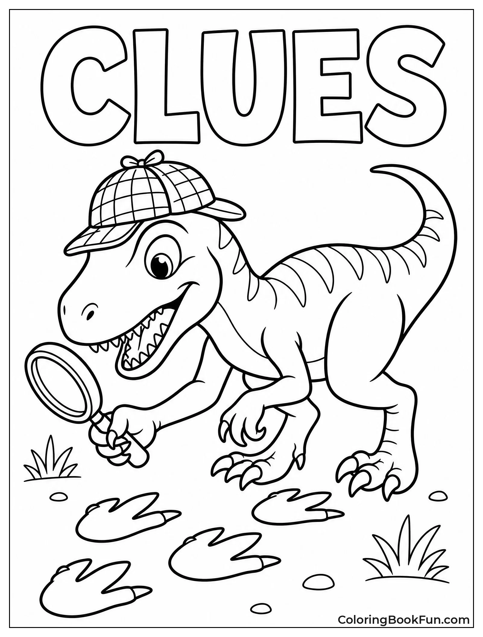 Detective Raptor with Magnifying Glass
