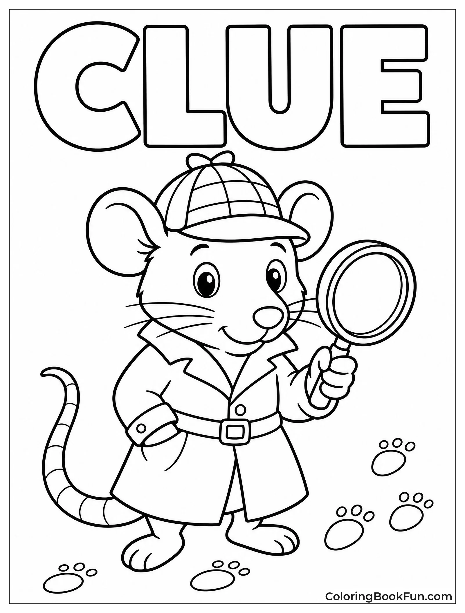 Detective Rat with Magnifying Glass