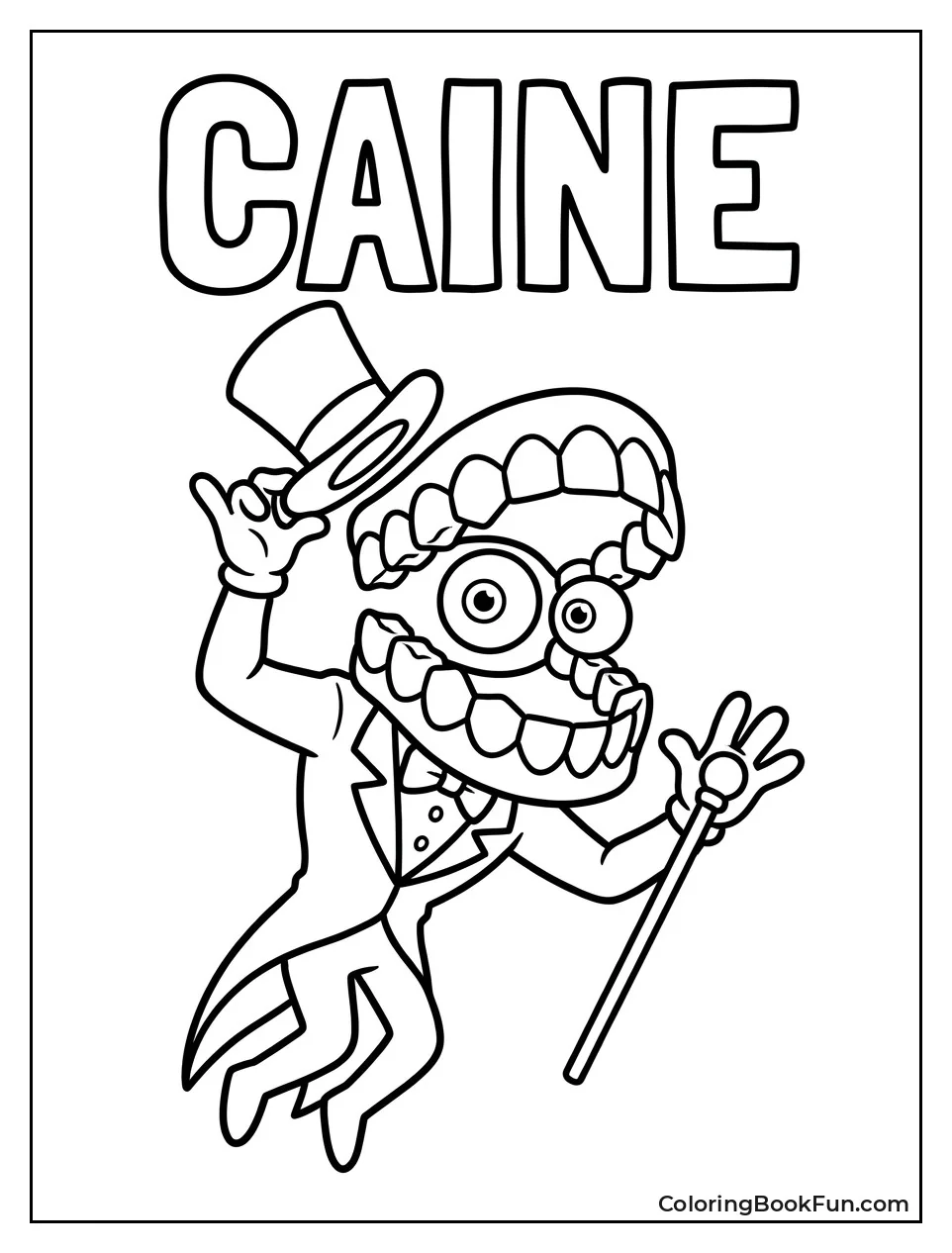 Caine Waving His Ringmaster Cane