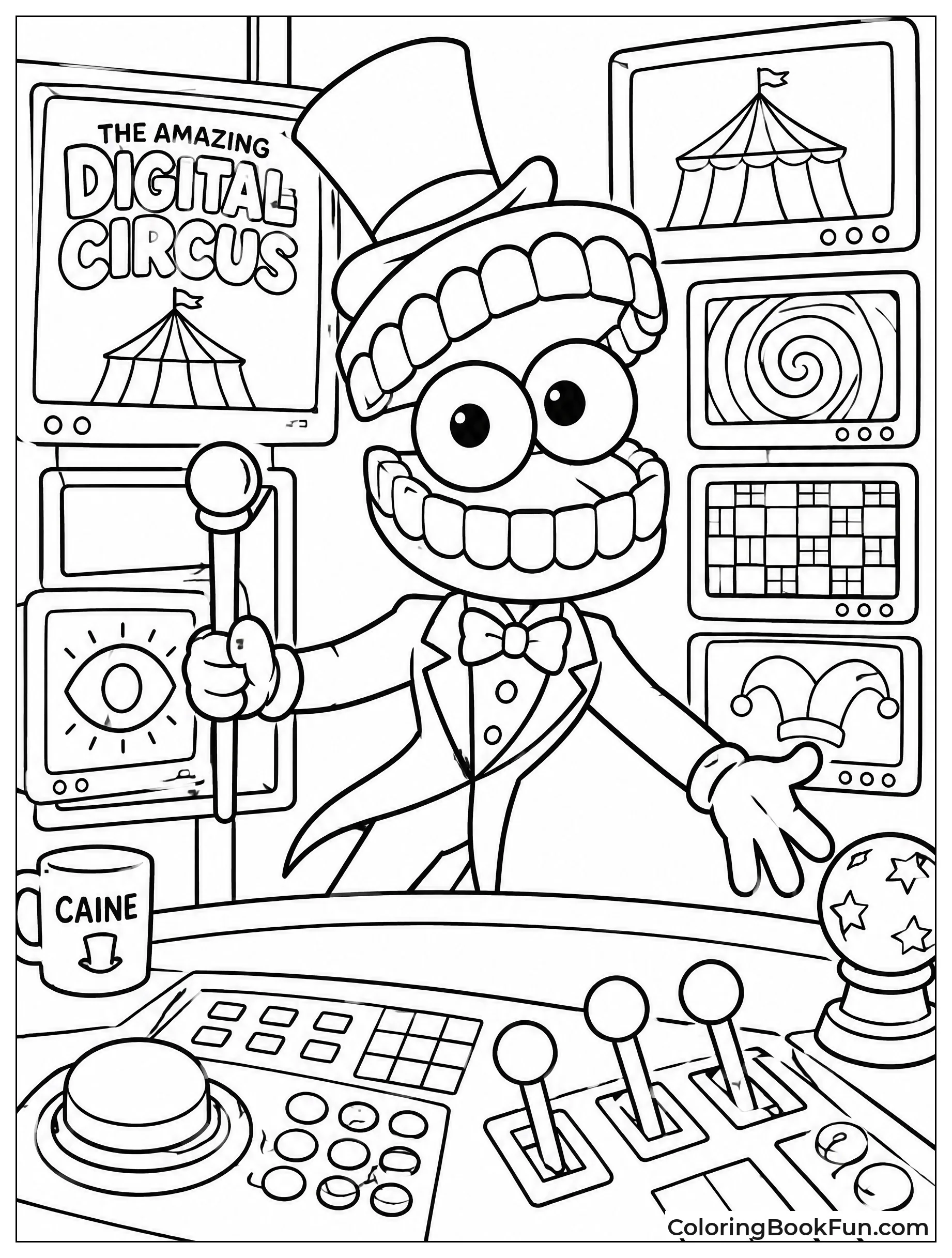 Caine In His Wacky Office