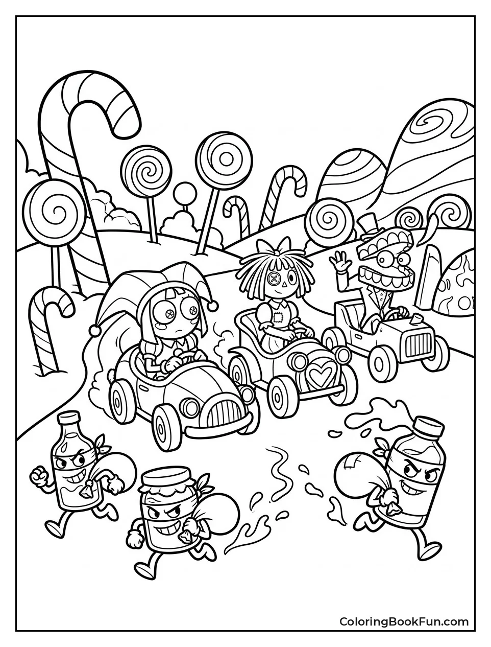 Racing Through Colorful Candy Kingdom