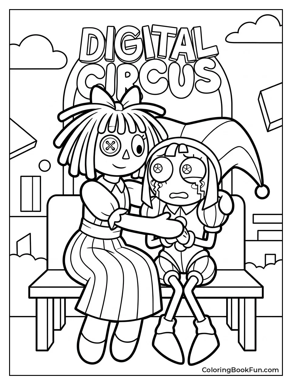 Ragatha Hugging Worried Pomni Tight