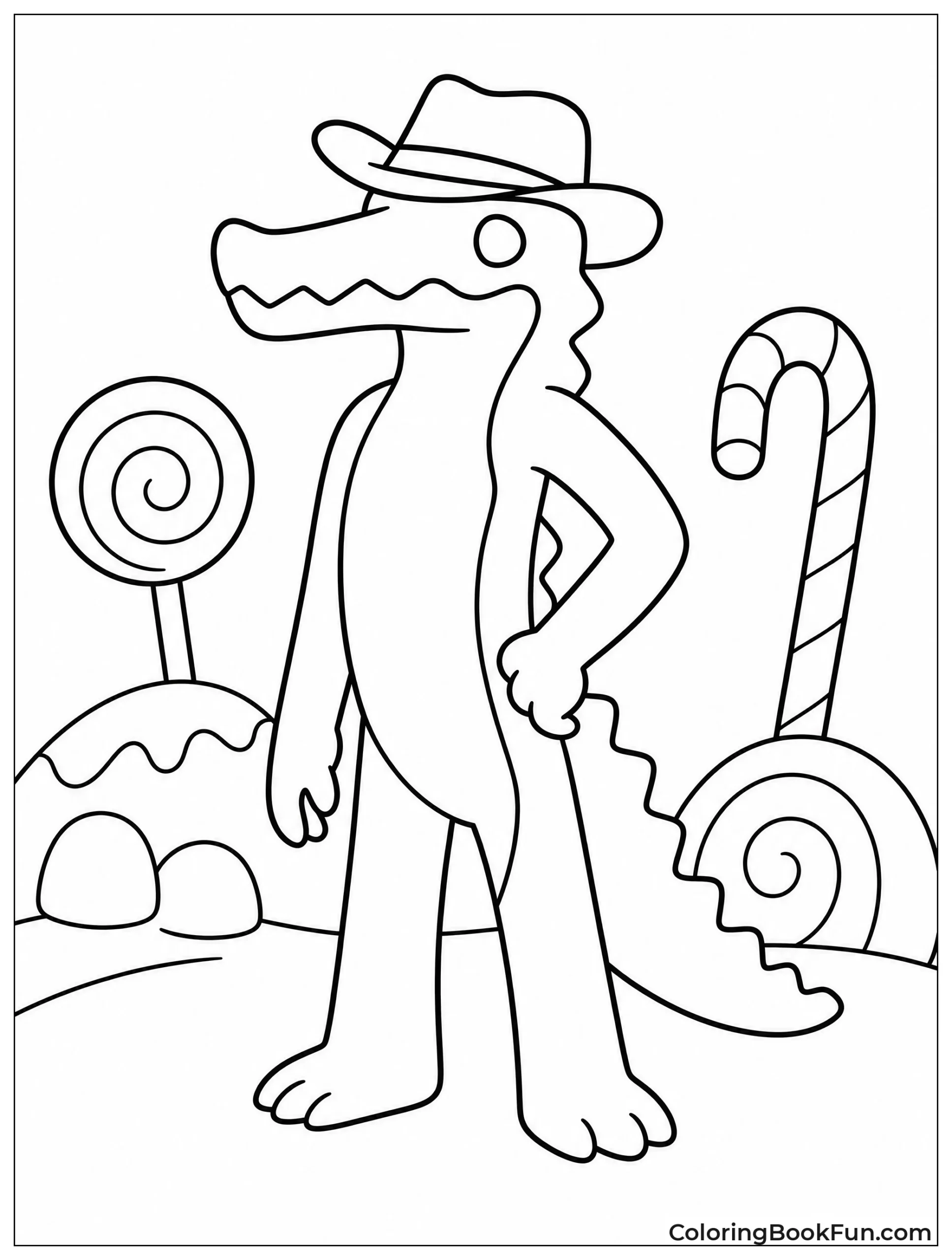 Gummigoo the Gummy Crocodile Standing Tall