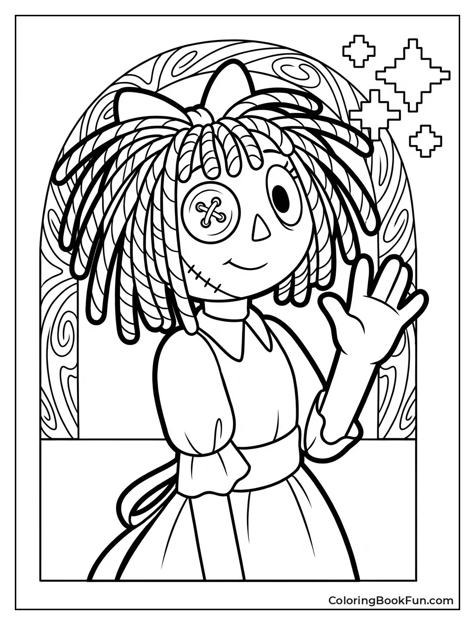 Ragatha Doll With Button Eye