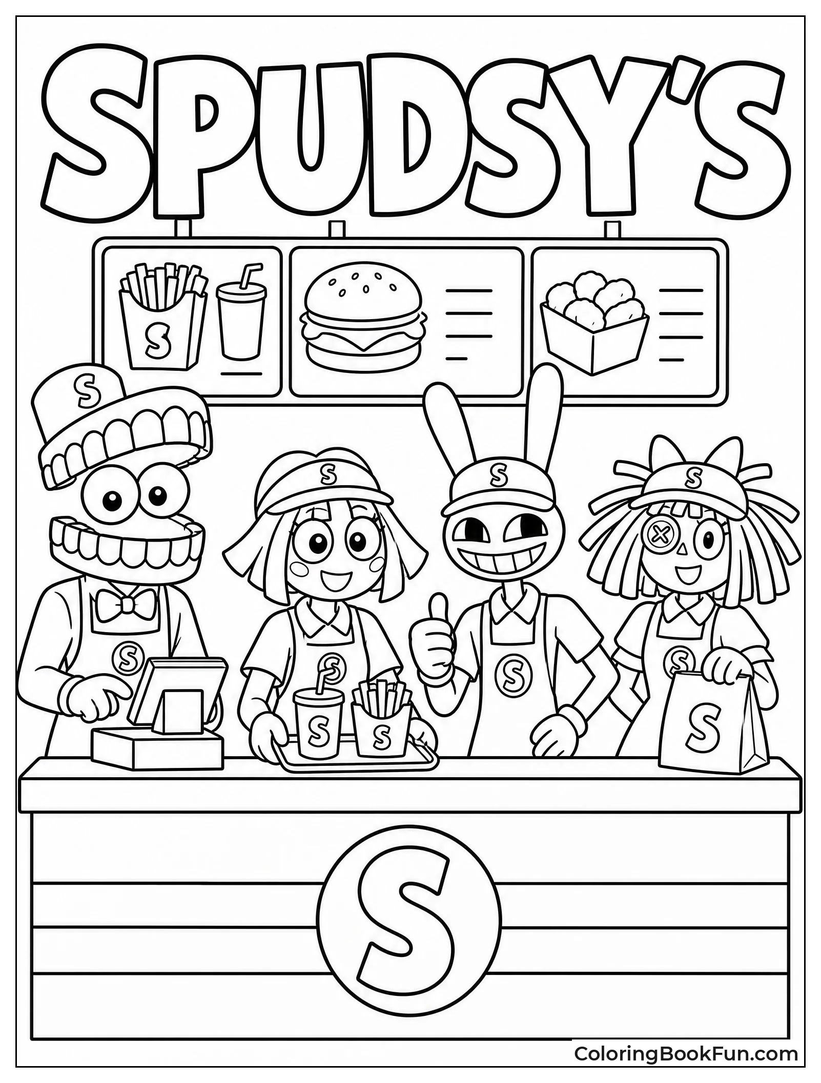 Crew Working At Fast Food