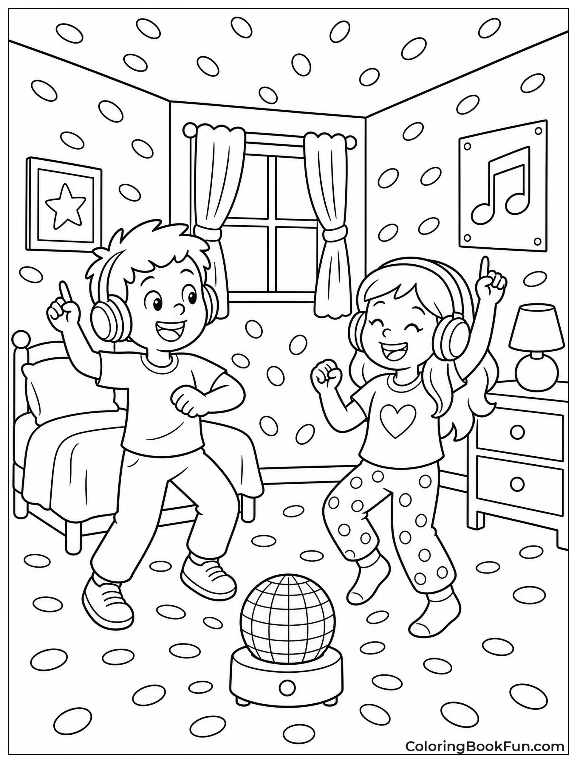 Kids Having Bedroom Dance Party