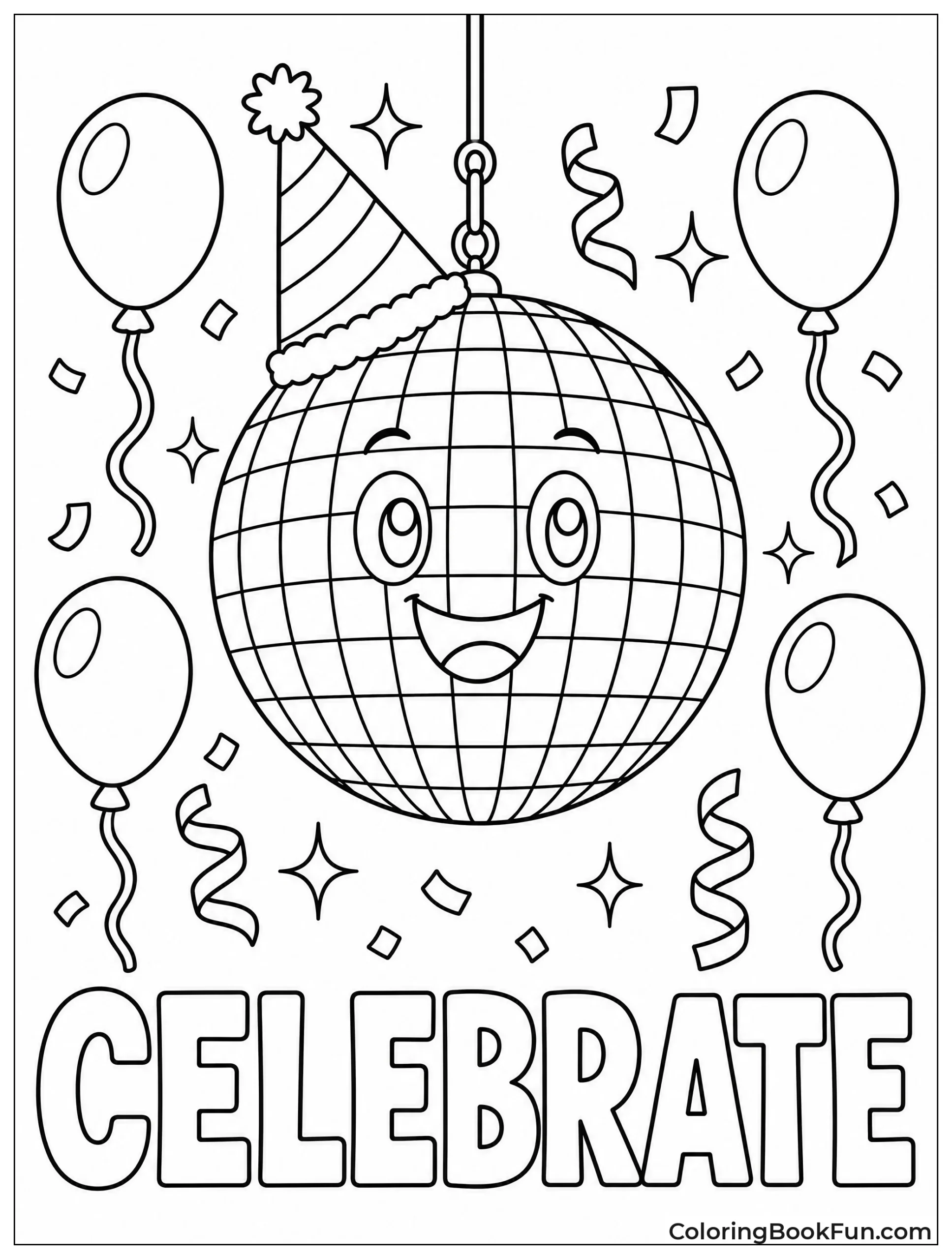 Disco Ball Wearing Party Hat