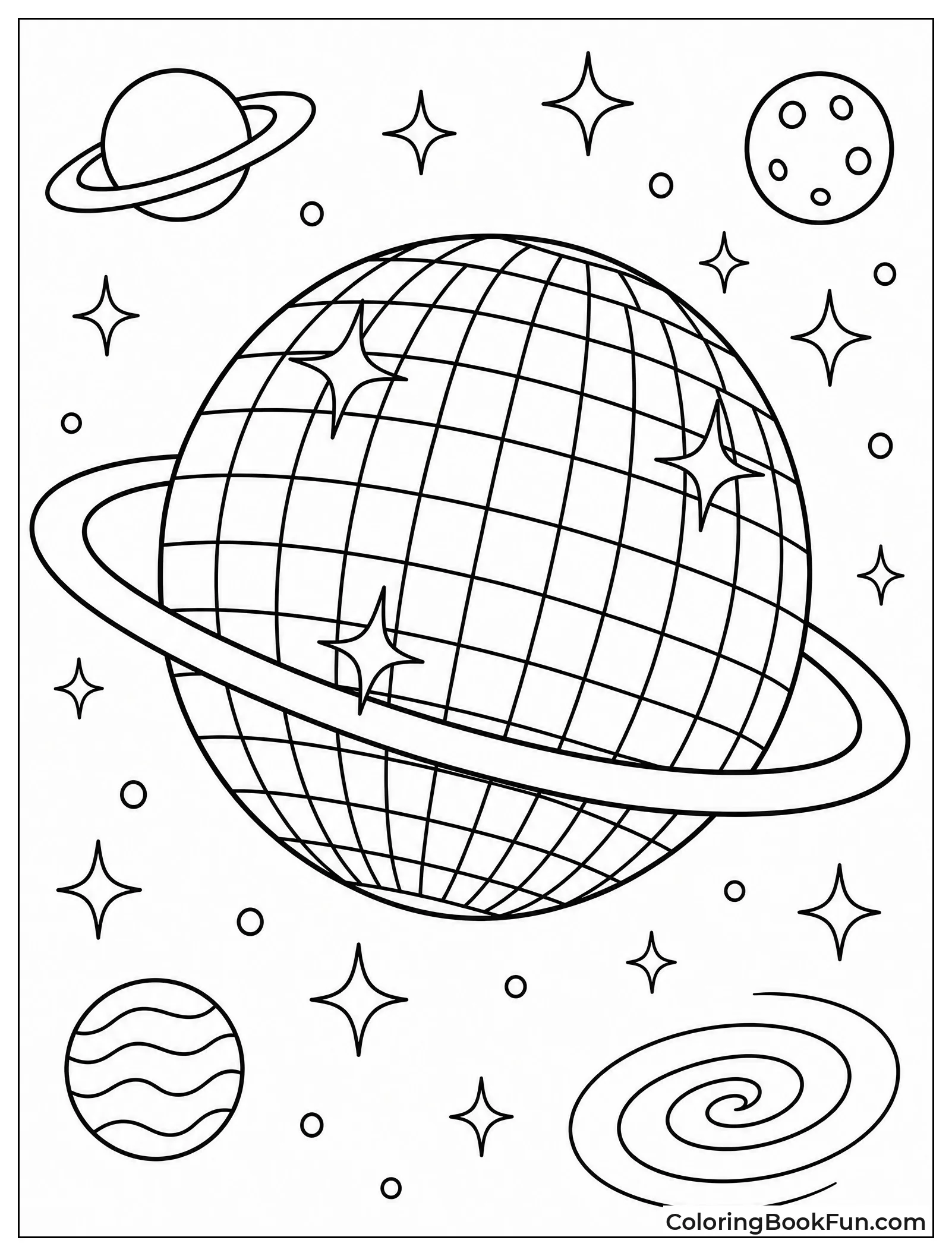 Planet Shaped Like Disco Ball
