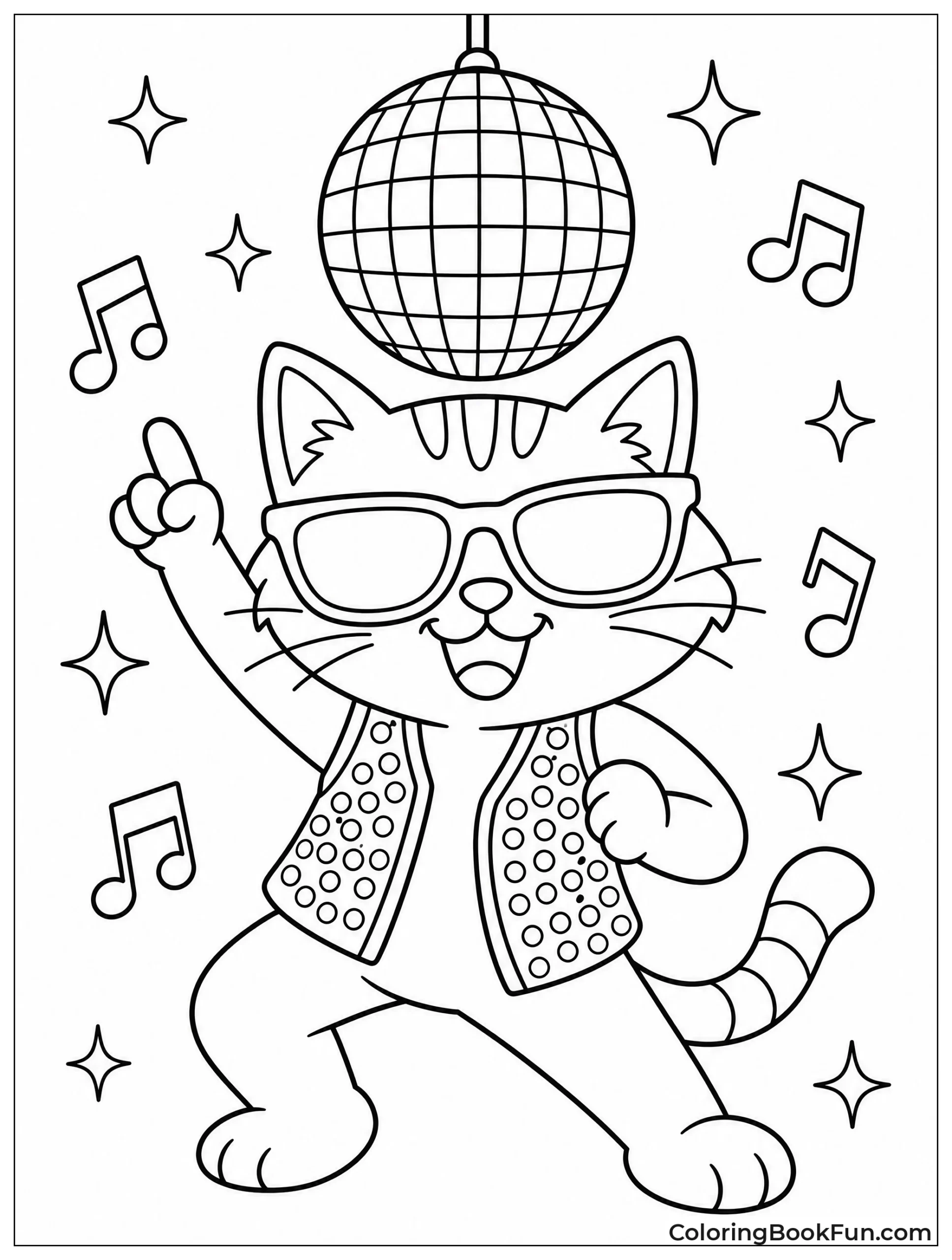 Cool Cat Dancing at Disco
