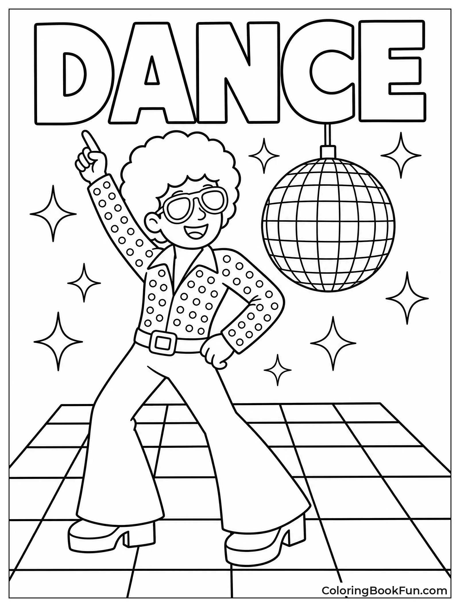 Person Striking Disco Pose