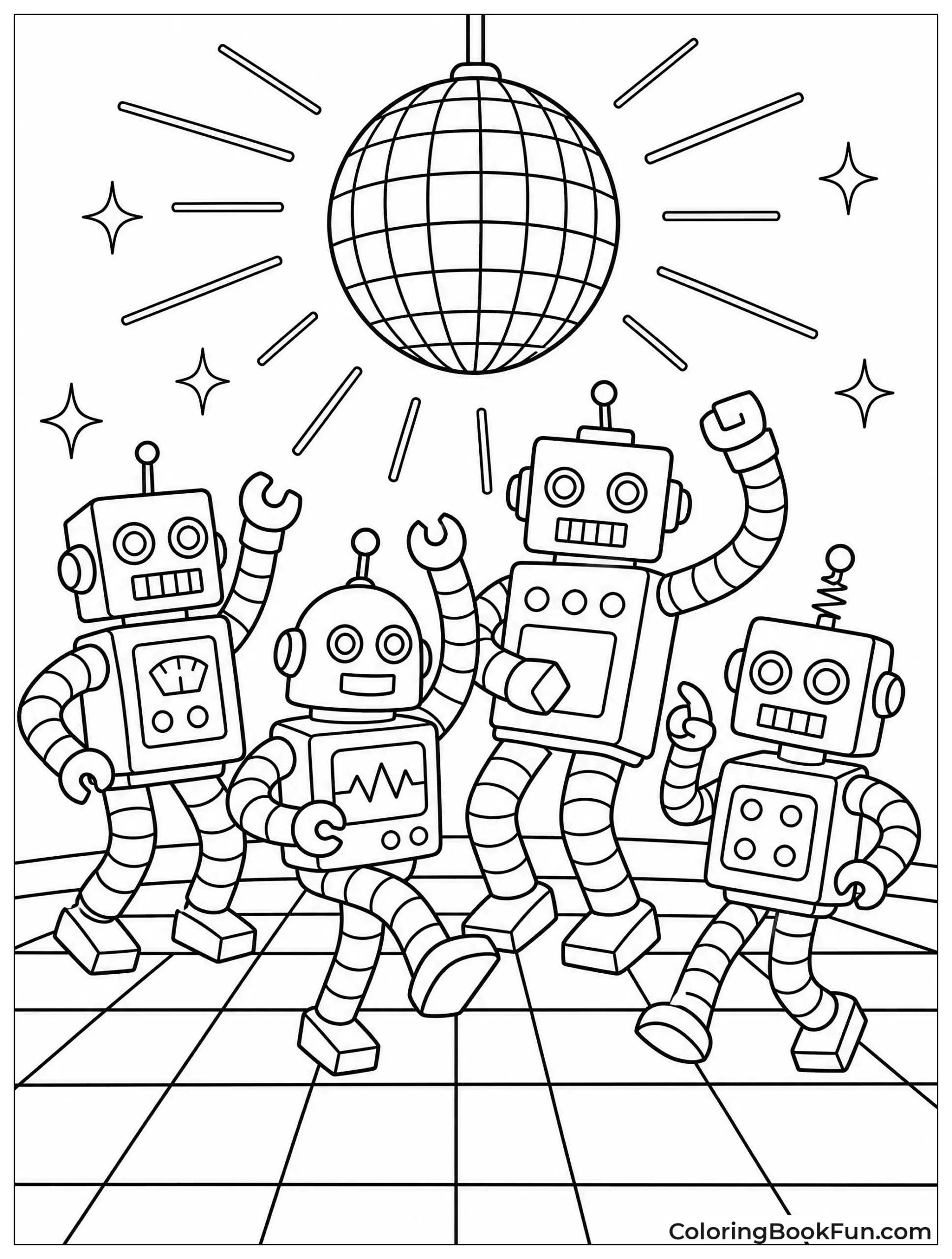 Robots Dancing under Disco Ball