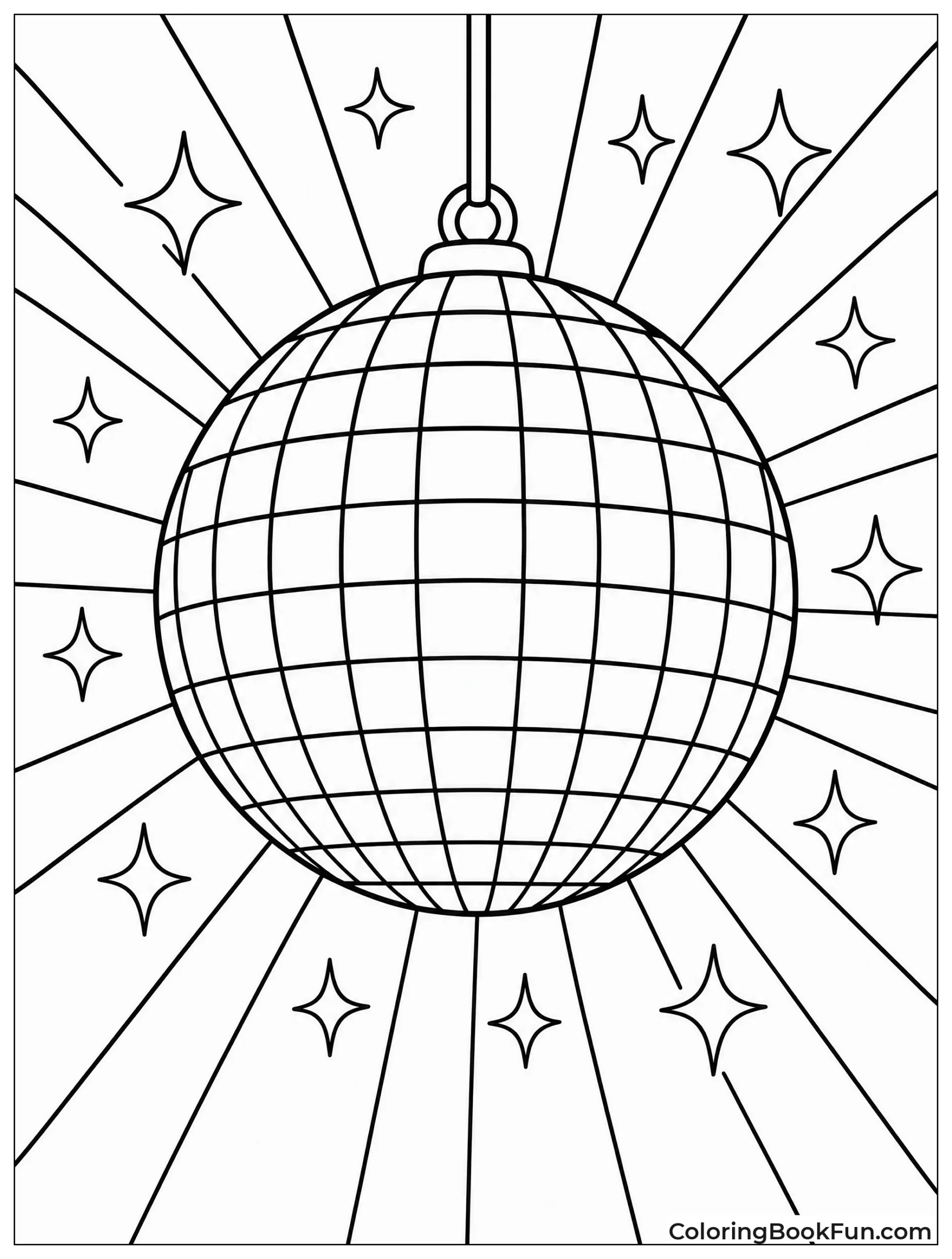 Disco Ball Shining Bright Beams