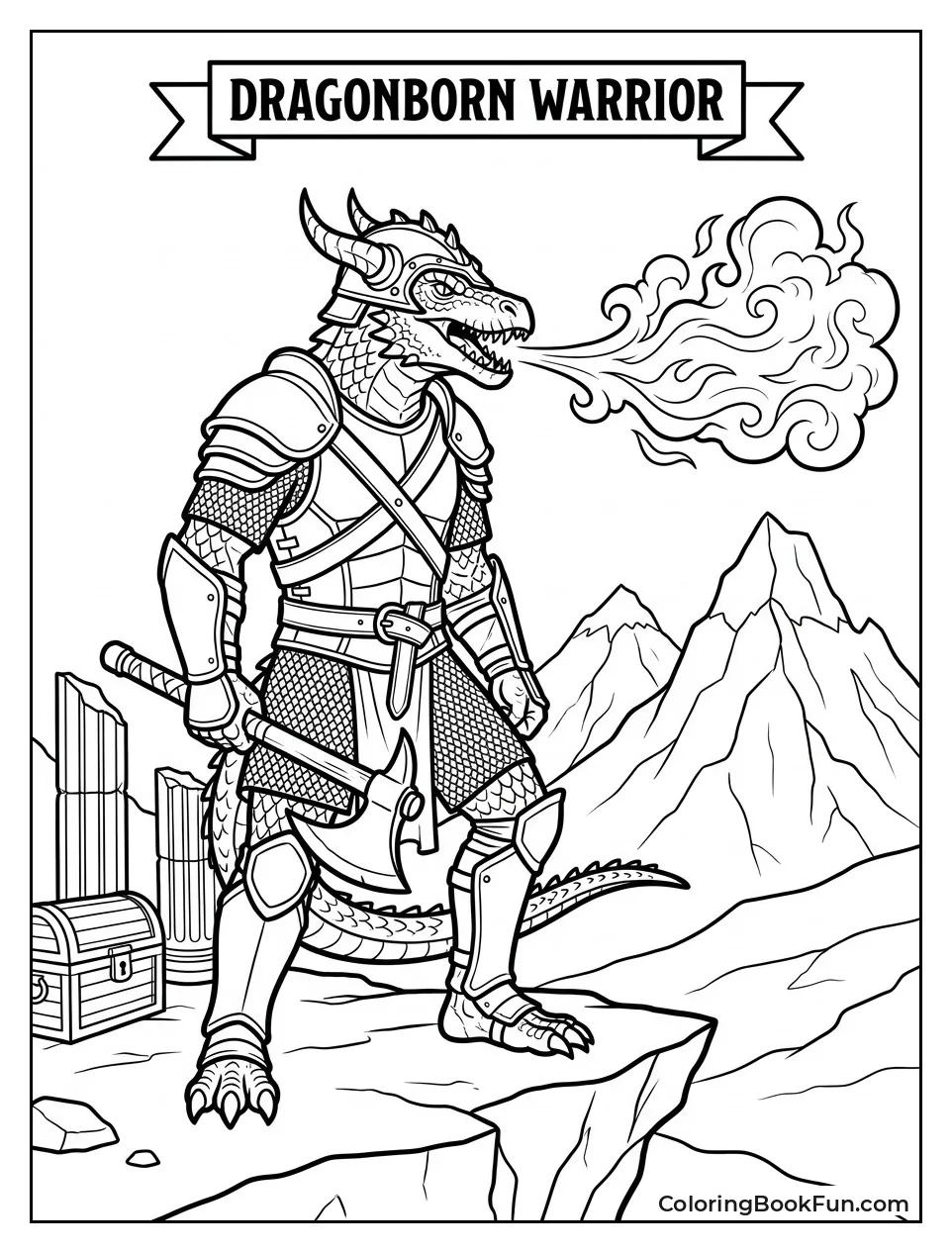 Dragonborn Breathing Frost at Foe