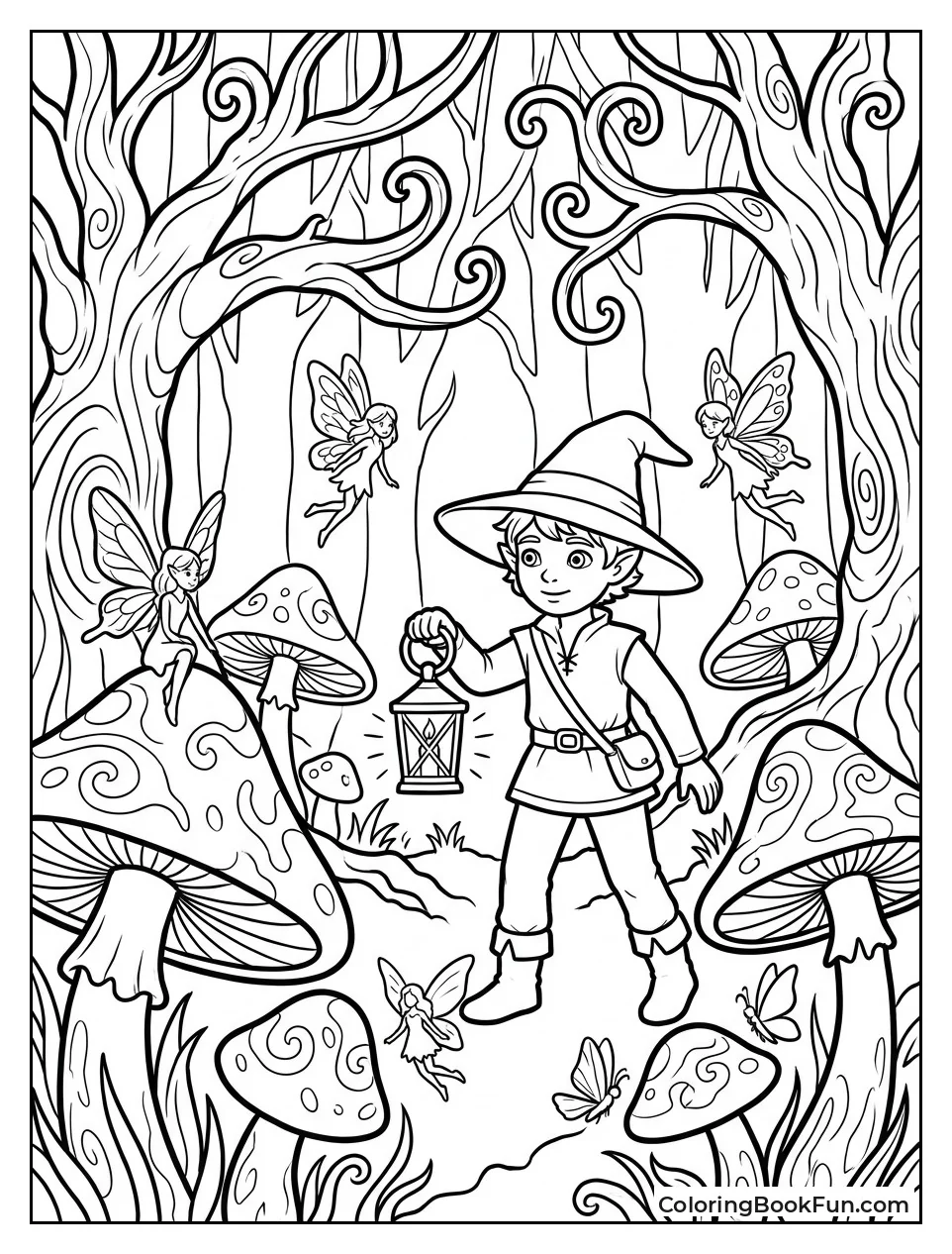 Whimsical Forest with Fairies