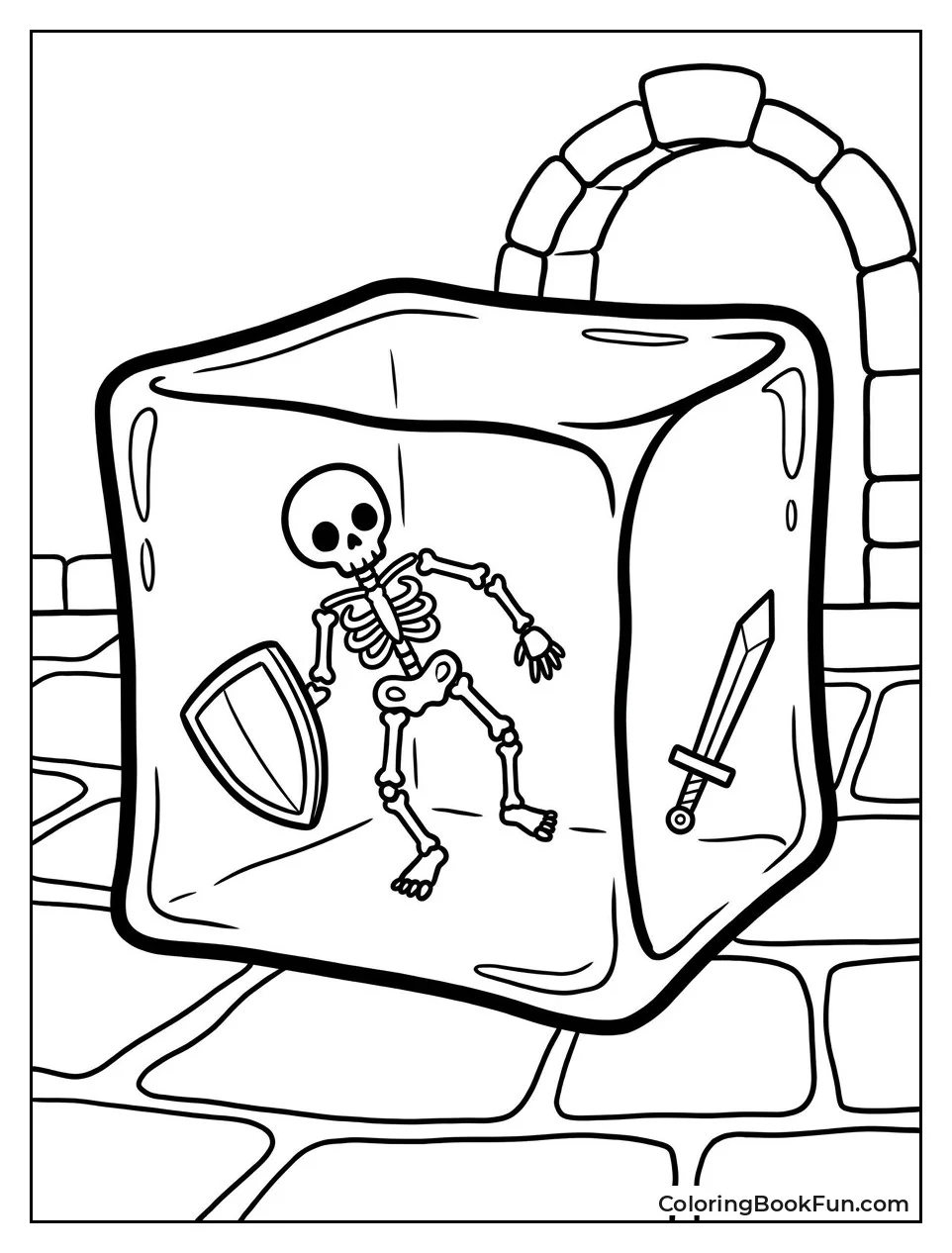 Gelatinous Cube Holding Items Inside