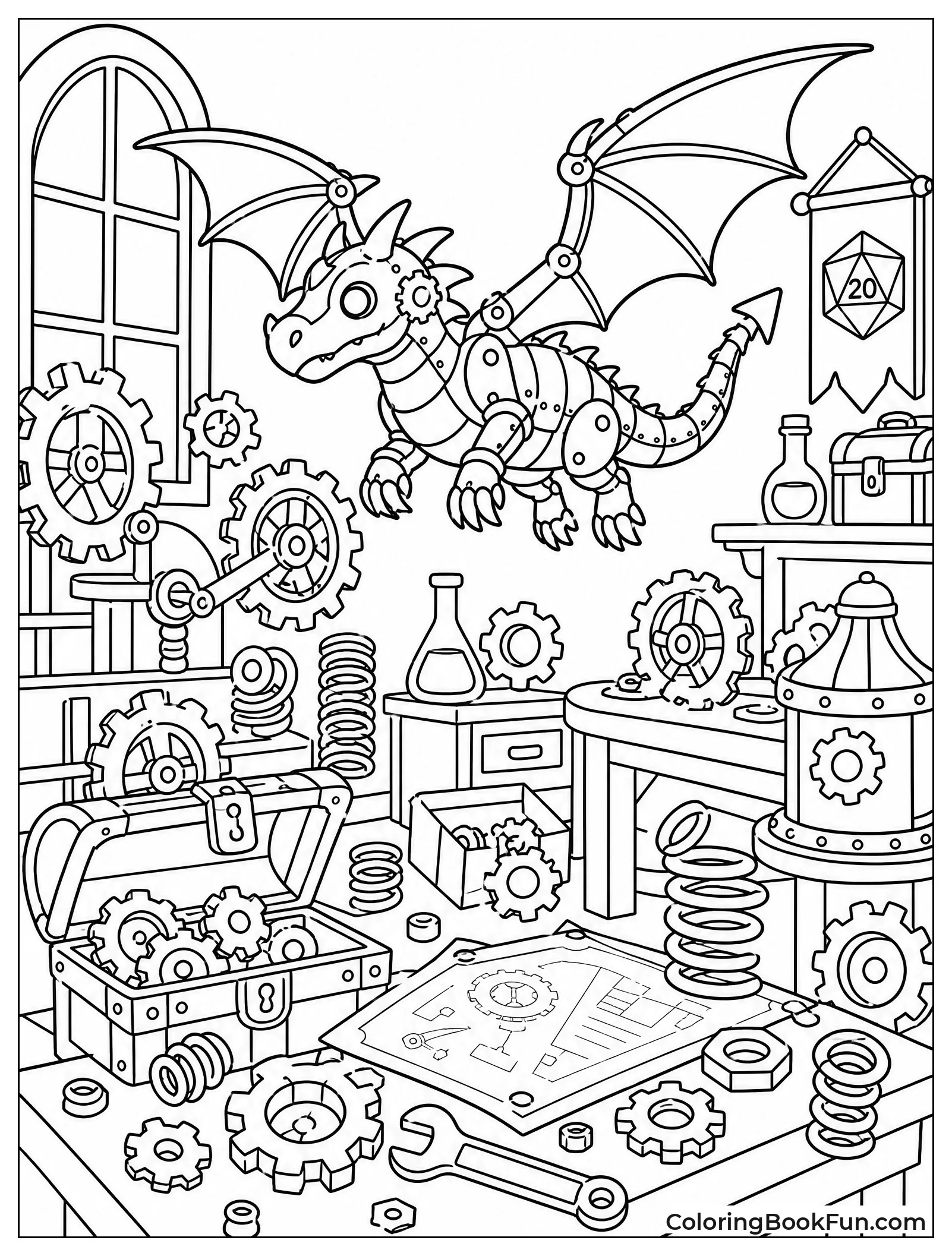 Gnome Workshop with Flying Dragon