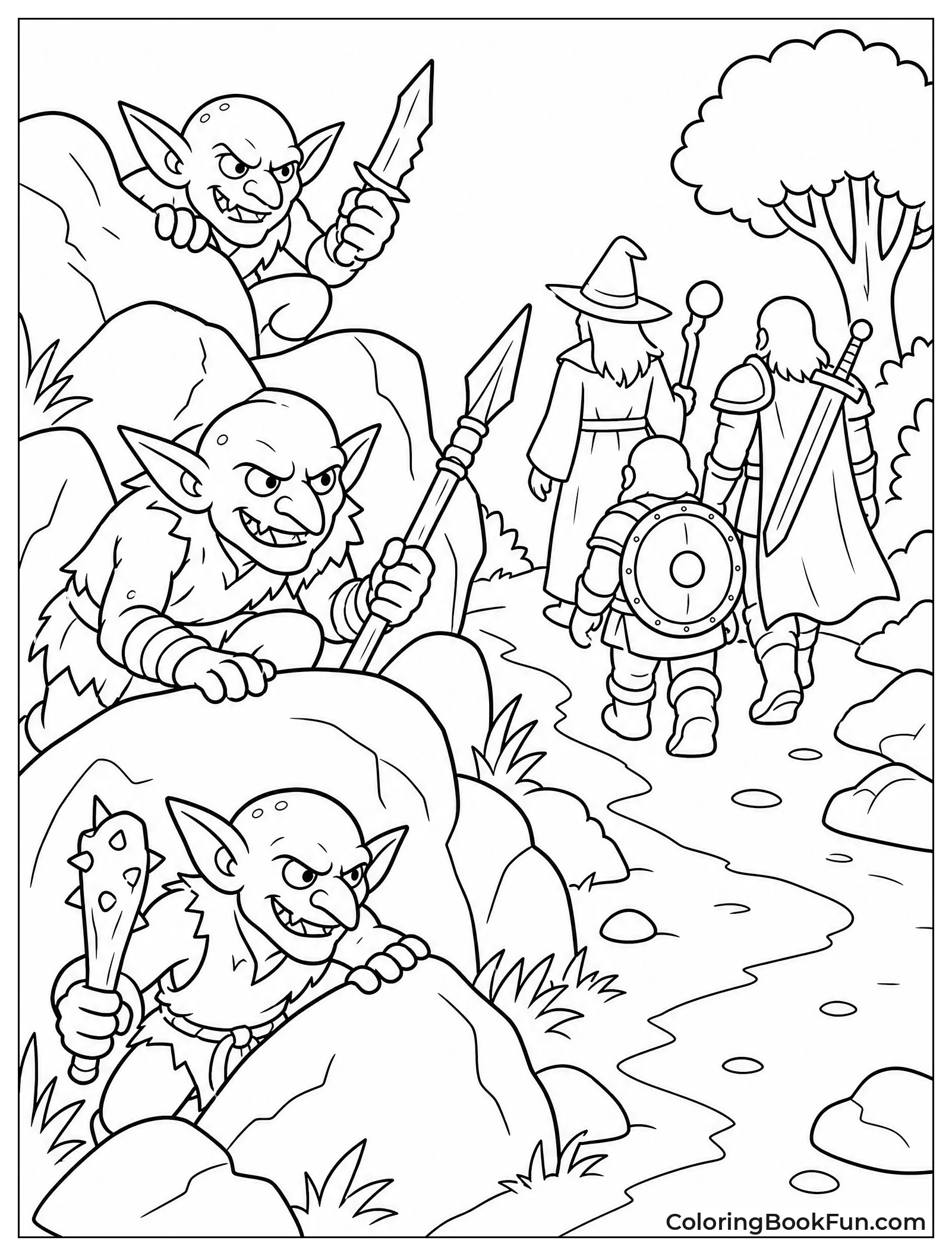 Goblins Hiding to Ambush Travelers