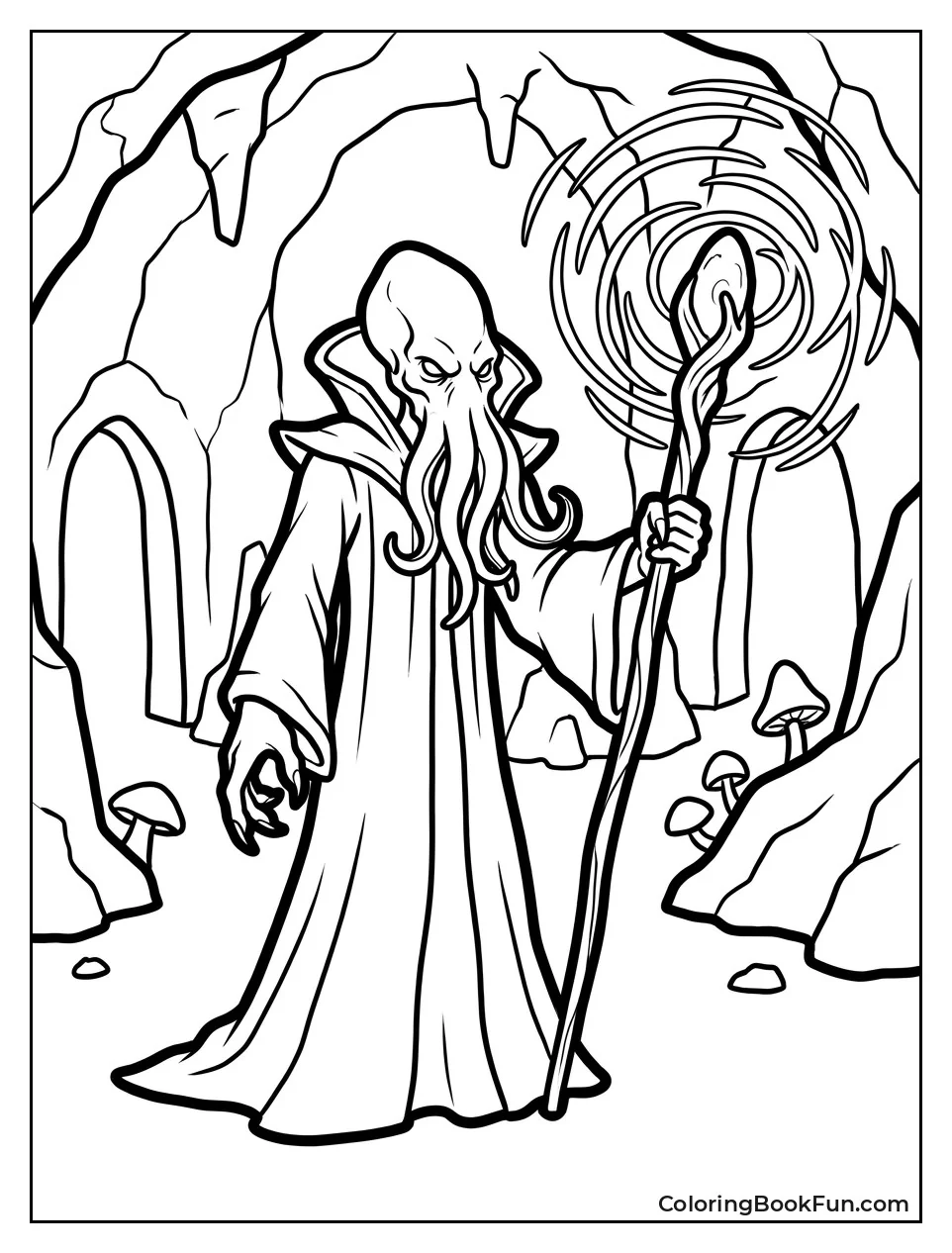 Mind Flayer in Underground Lair