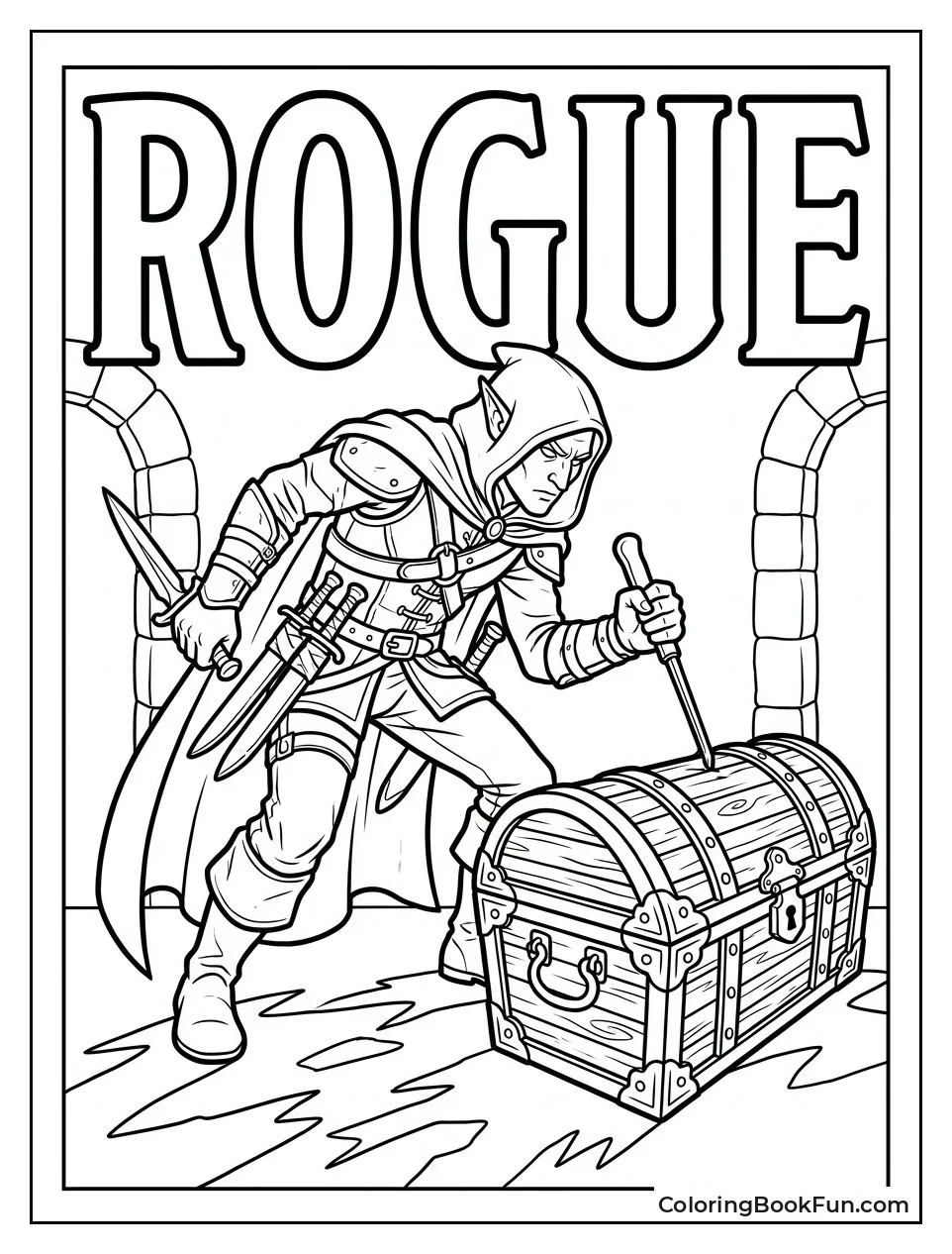 Rogue Picking a Treasure Chest Lock