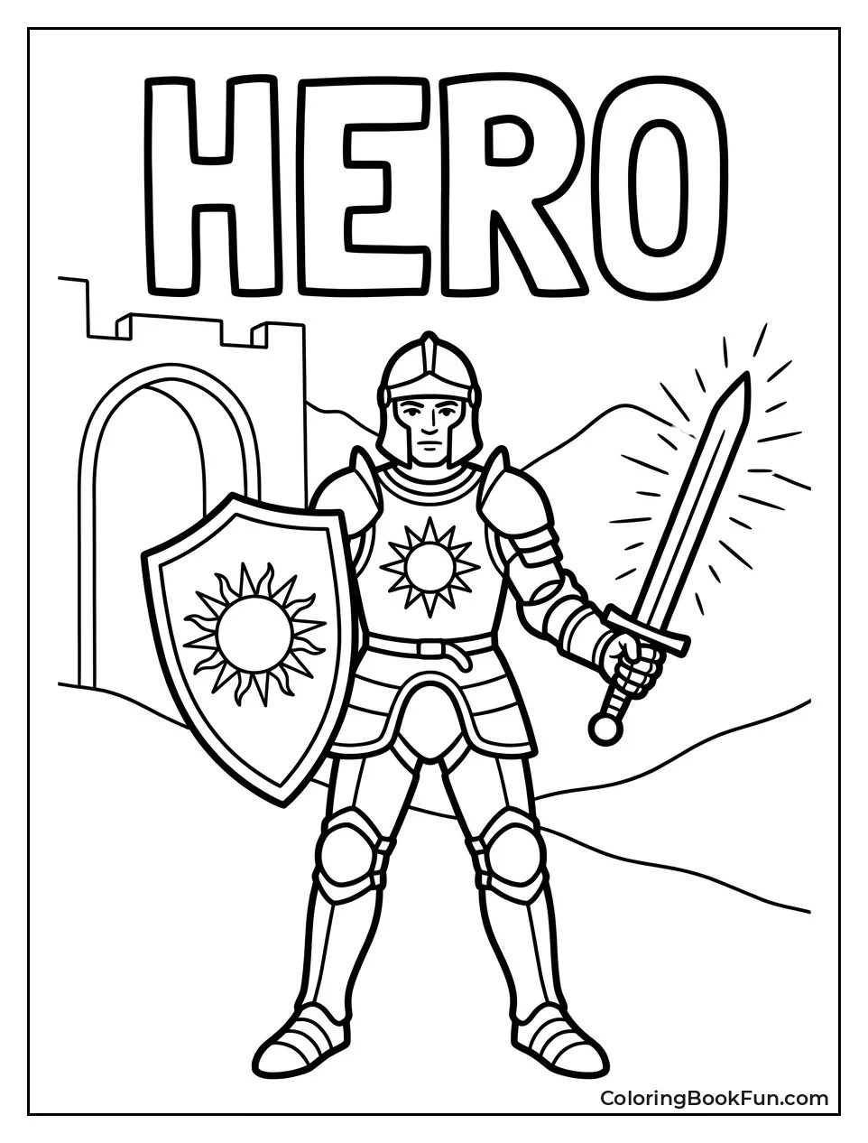 Paladin Holding a Glowing Sword