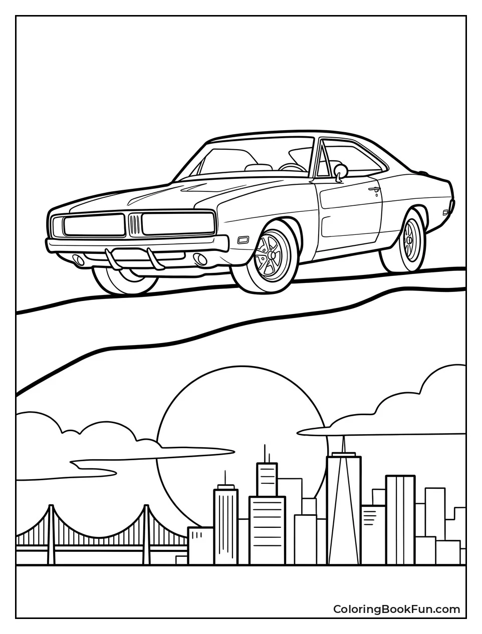 Charger Parked near City