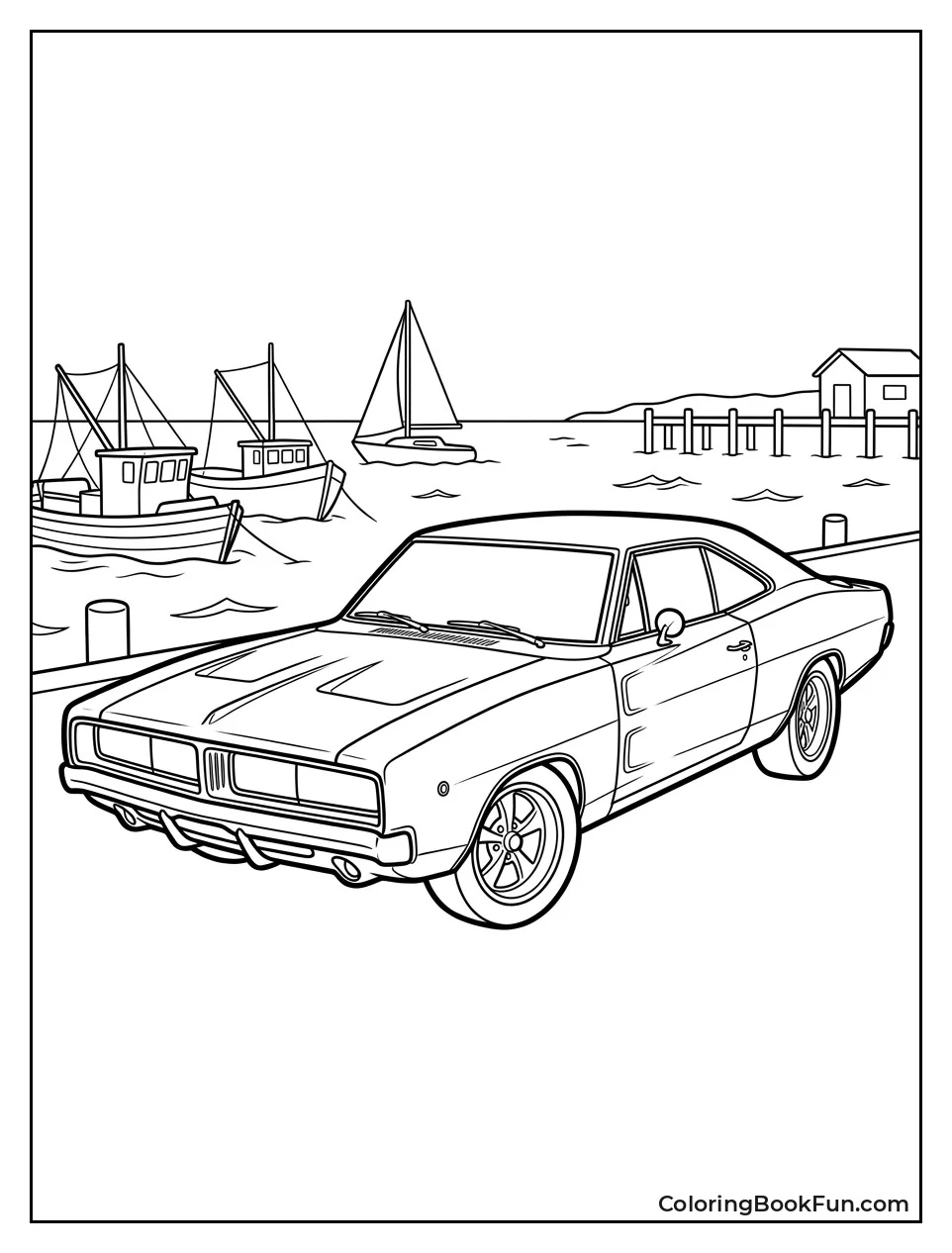 Charger Parked near Harbor
