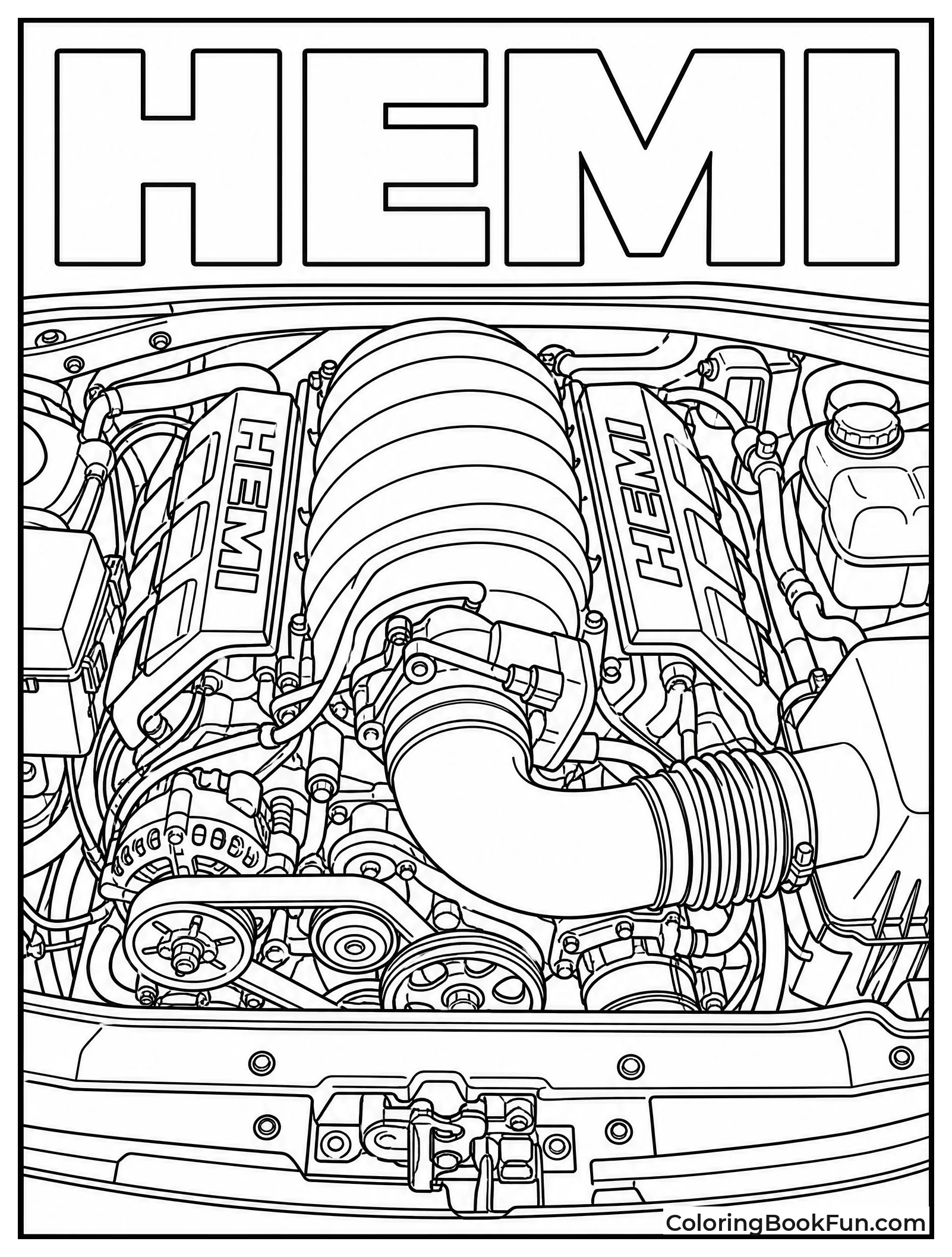 Hemi Engine in Open Bay