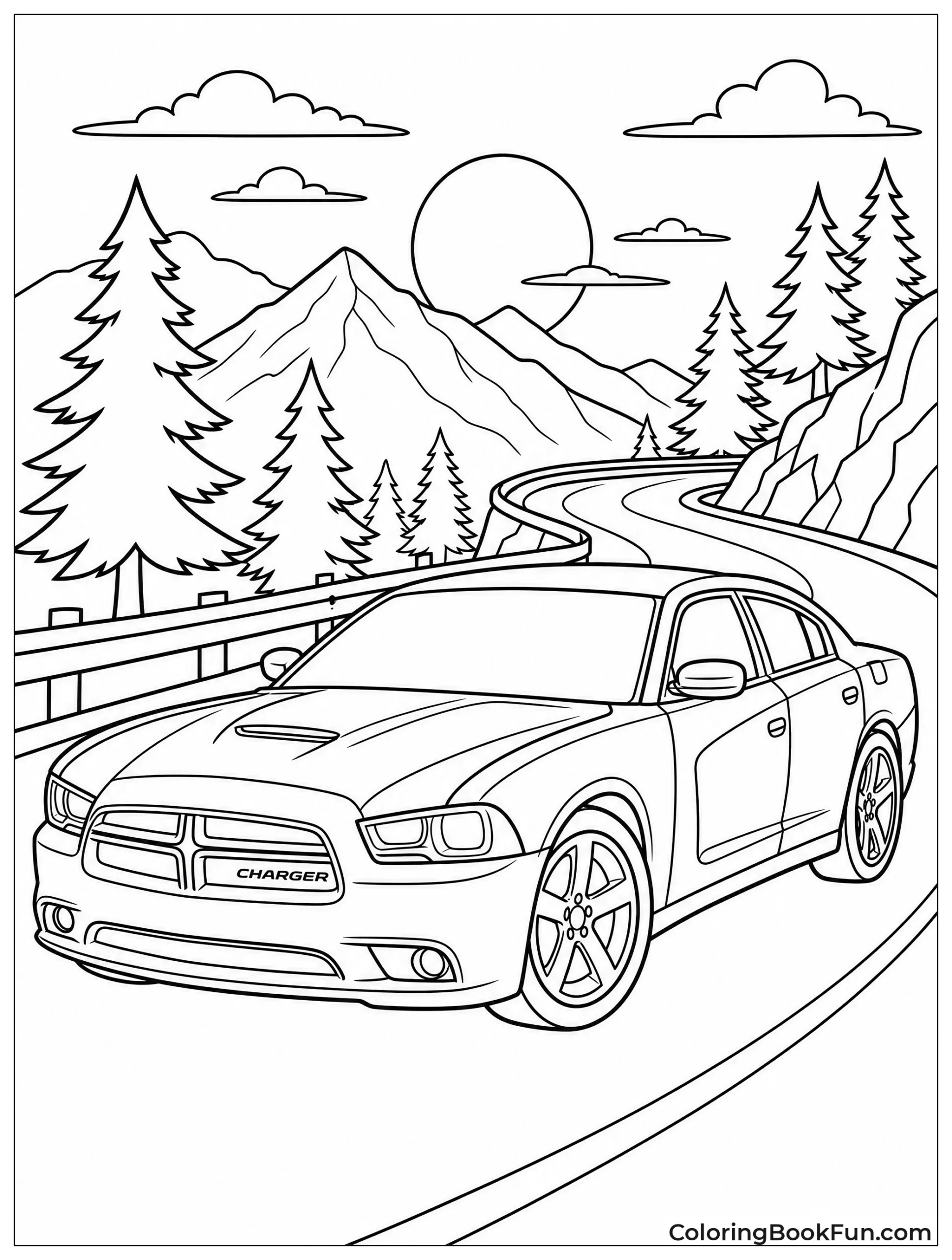 Charger on Mountain Road